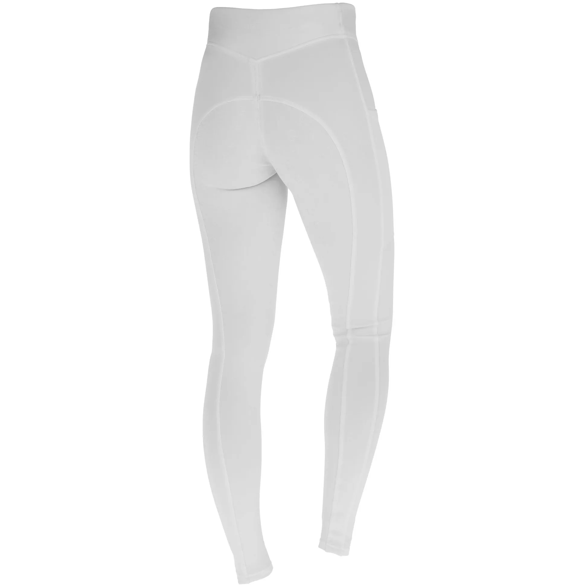 Kinder Reitleggings Silikon Vollbesatz CLASSIC STAR weiß