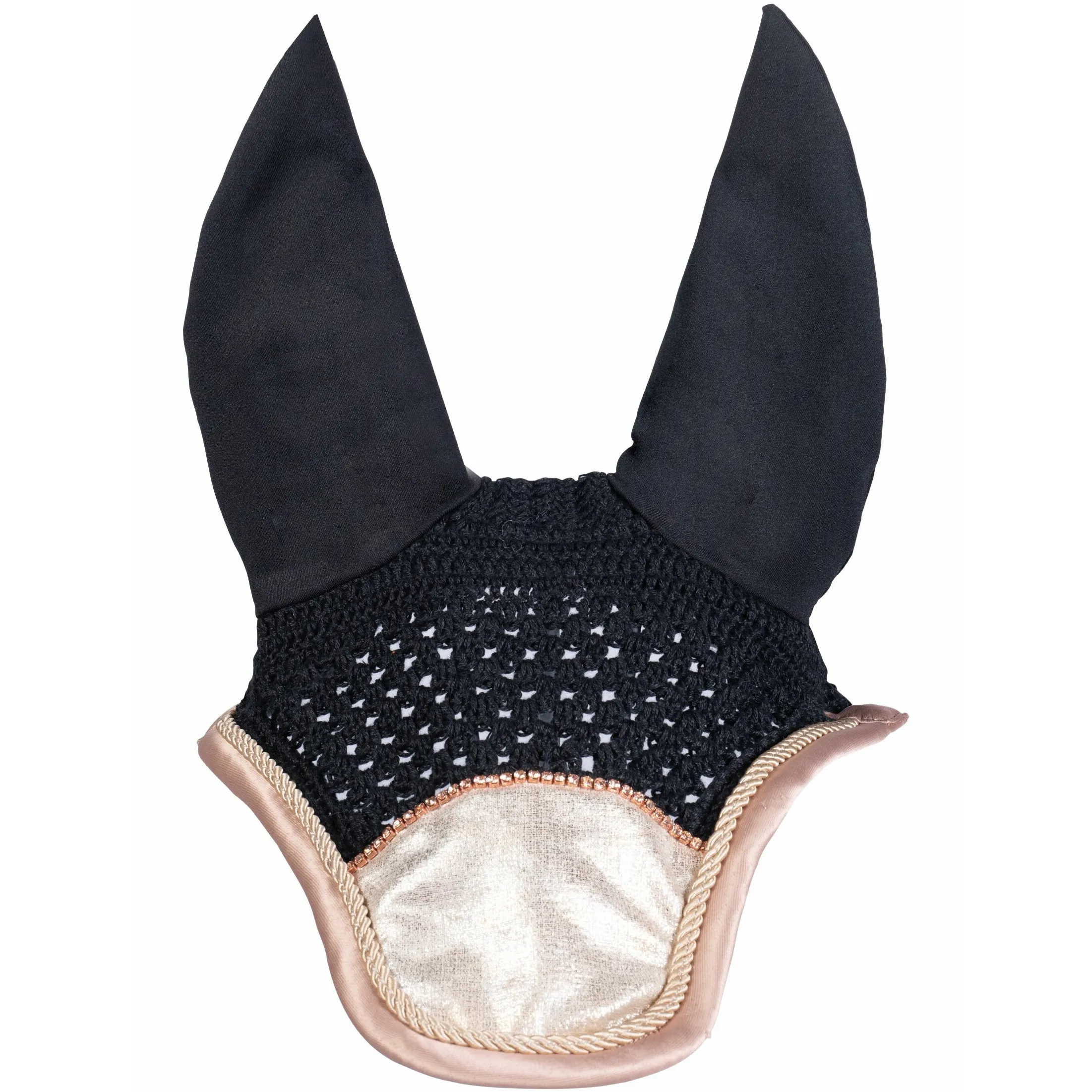 Fliegenhaube ROSEGOLD GLITTER STYLE vanille