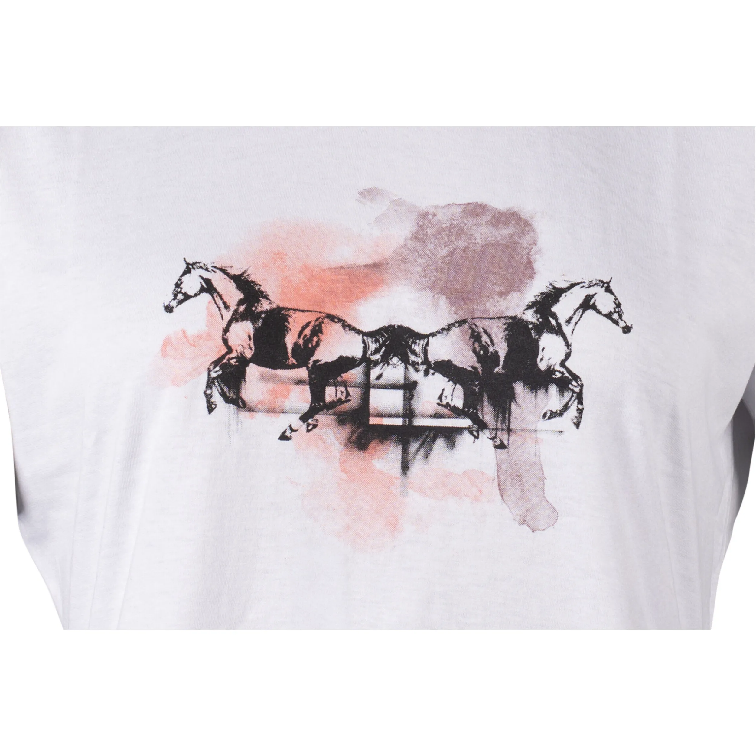 Damen T-Shirt RUNNING HORSE weiß