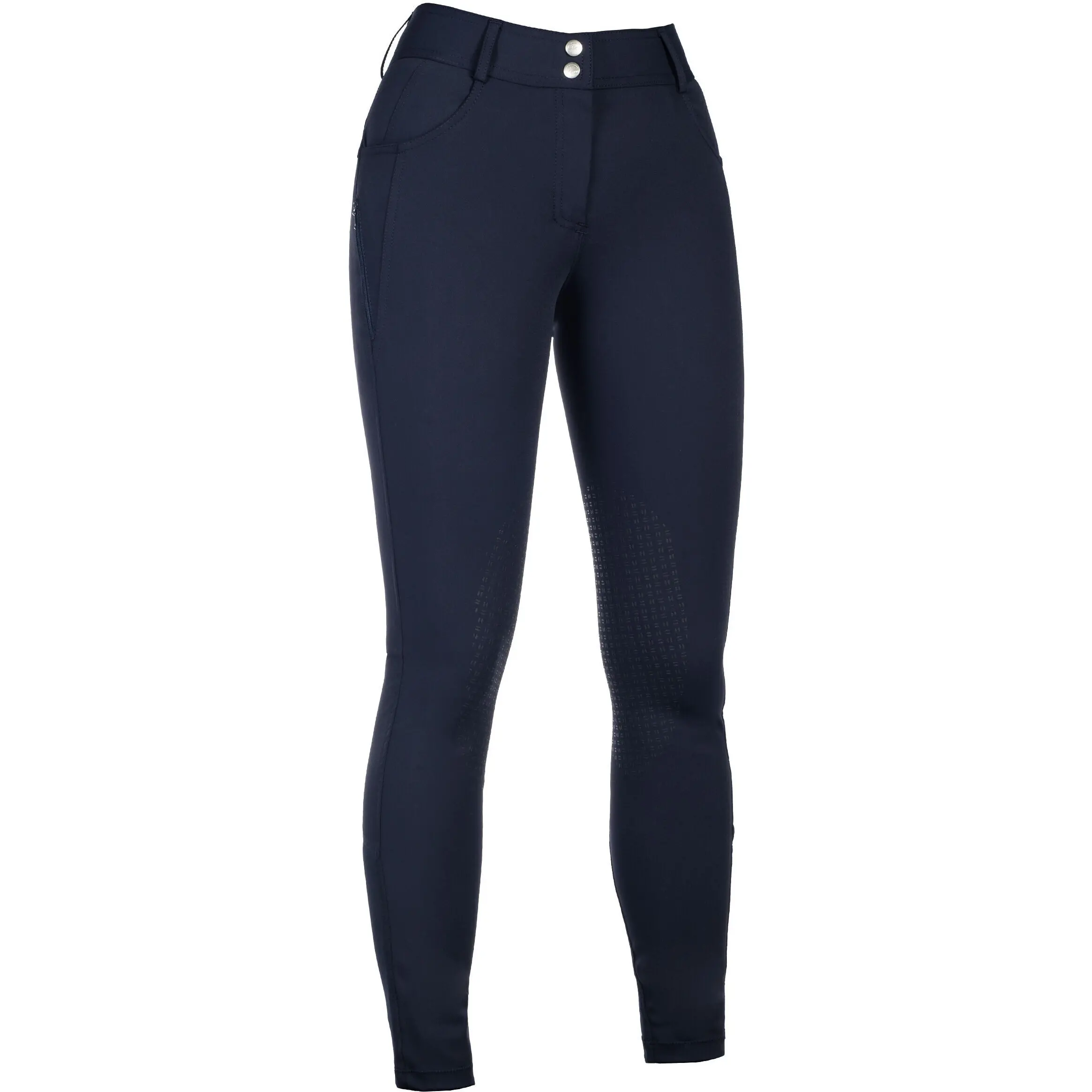 Damen Reithose Silikon Kniebesatz ARI MID RISE dunkelblau