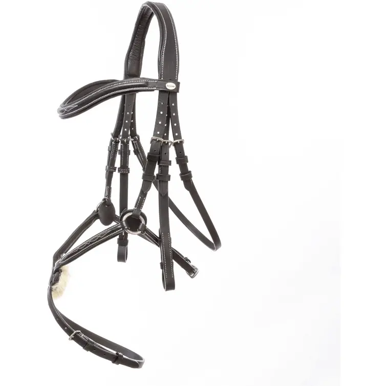 Trensenzaum mit mexikanischem Reithalfter DIANDRO schwarz