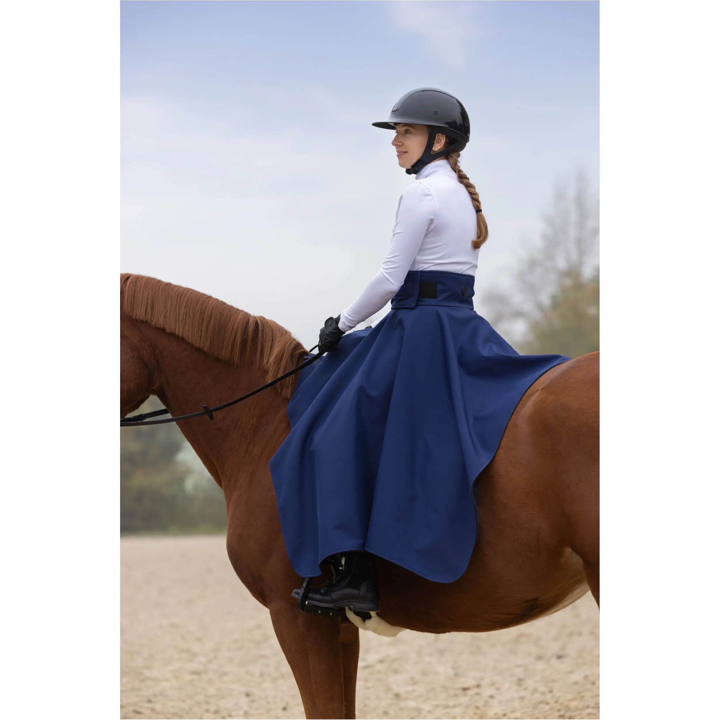 Damen Thermoreitrock navy