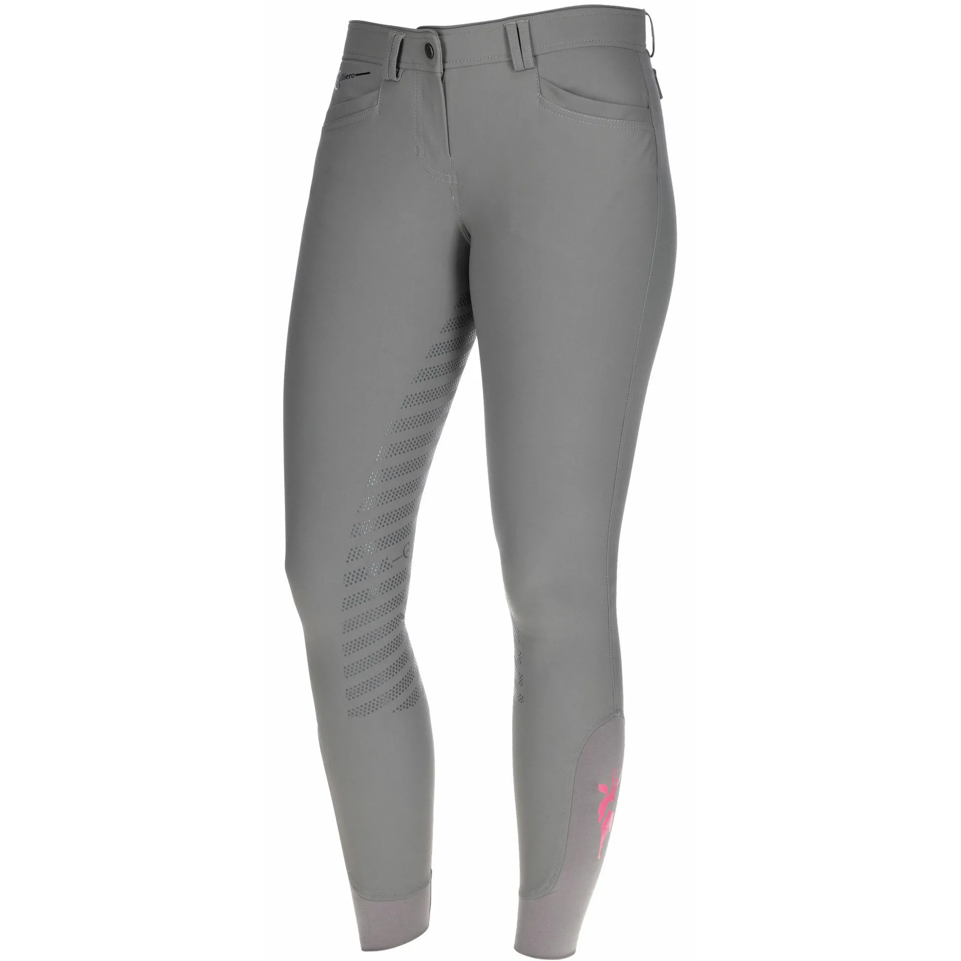 Damen Reithose Silikon Vollbesatz JANNE x PINKRIBBON graphite