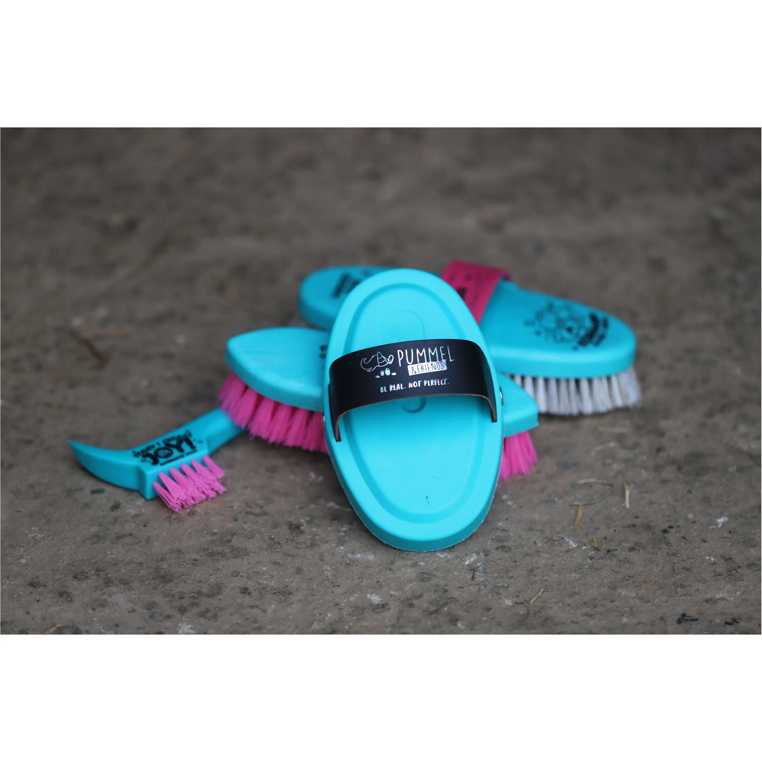 Striegel Pummel MOOH türkis/pink