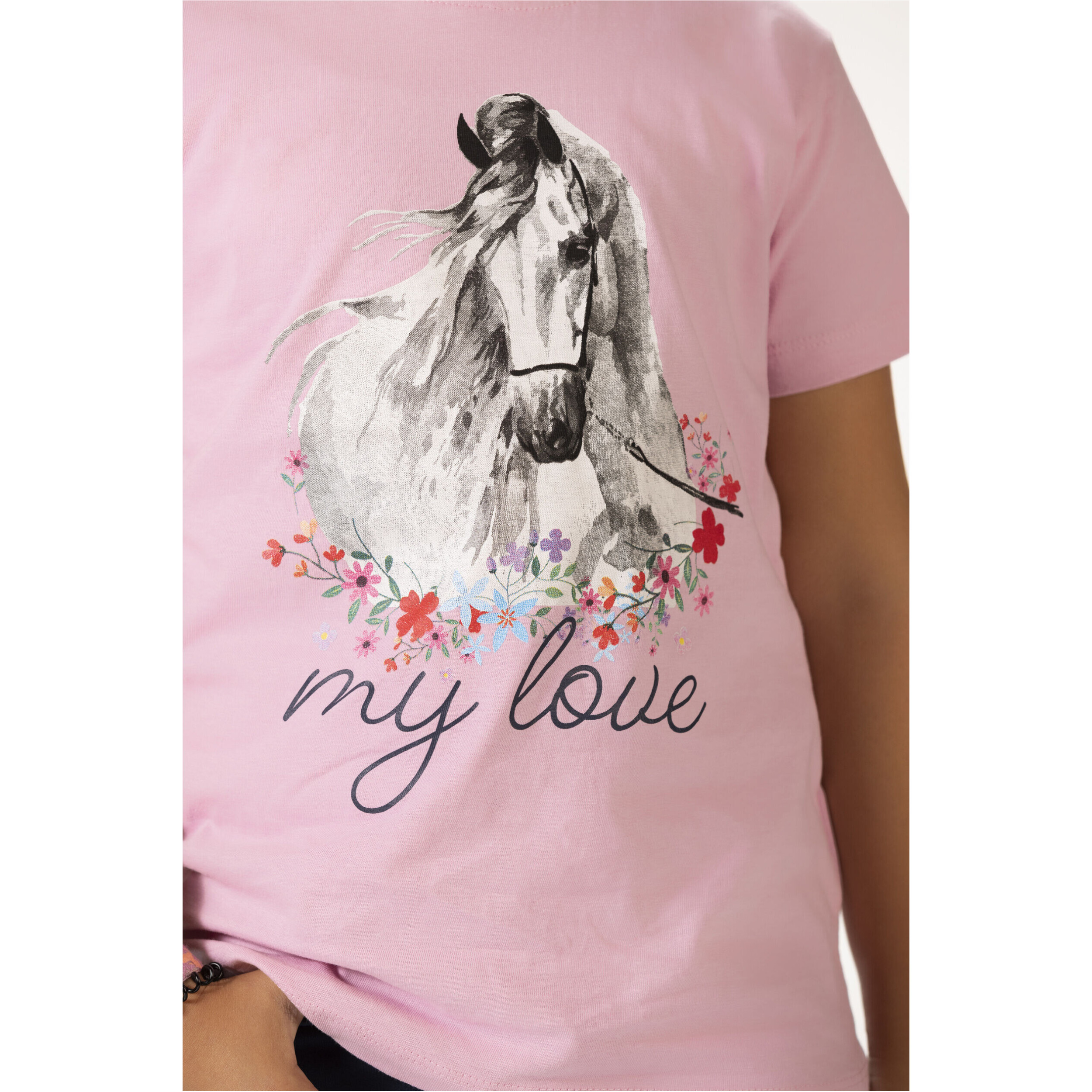 Kinder T-Shirt HORSE SPIRIT rosa