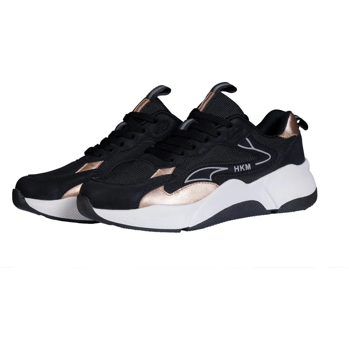 Damen Sneaker ROSEGOLD GLAMOUR STYLE schwarz