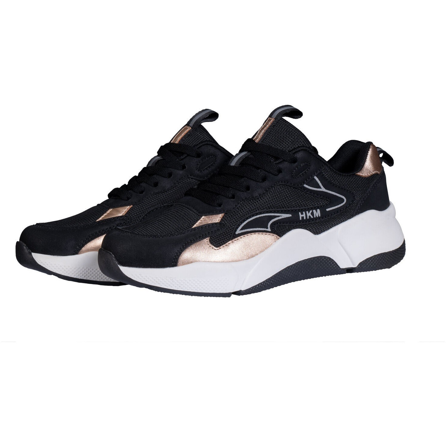 Damen Sneaker ROSEGOLD GLAMOUR STYLE schwarz