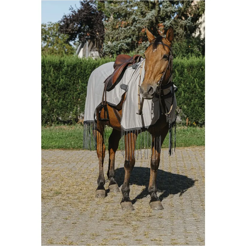 Fliegenschutz-Ausreitdecke 2in1 grau