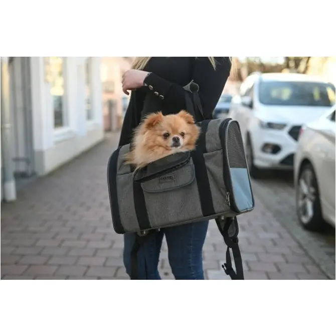 Hunderucksack VACATION grau/blau
