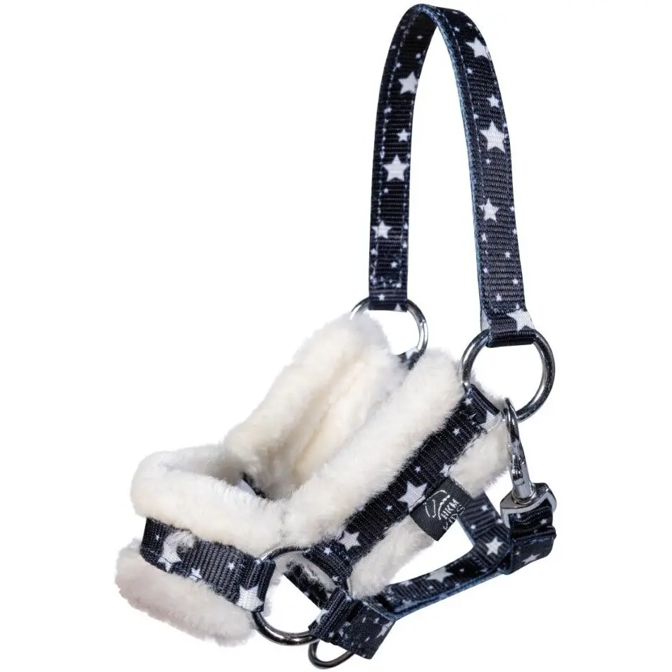 Halfter mit Strick HOBBY HORSING navy mit Sternenmuster