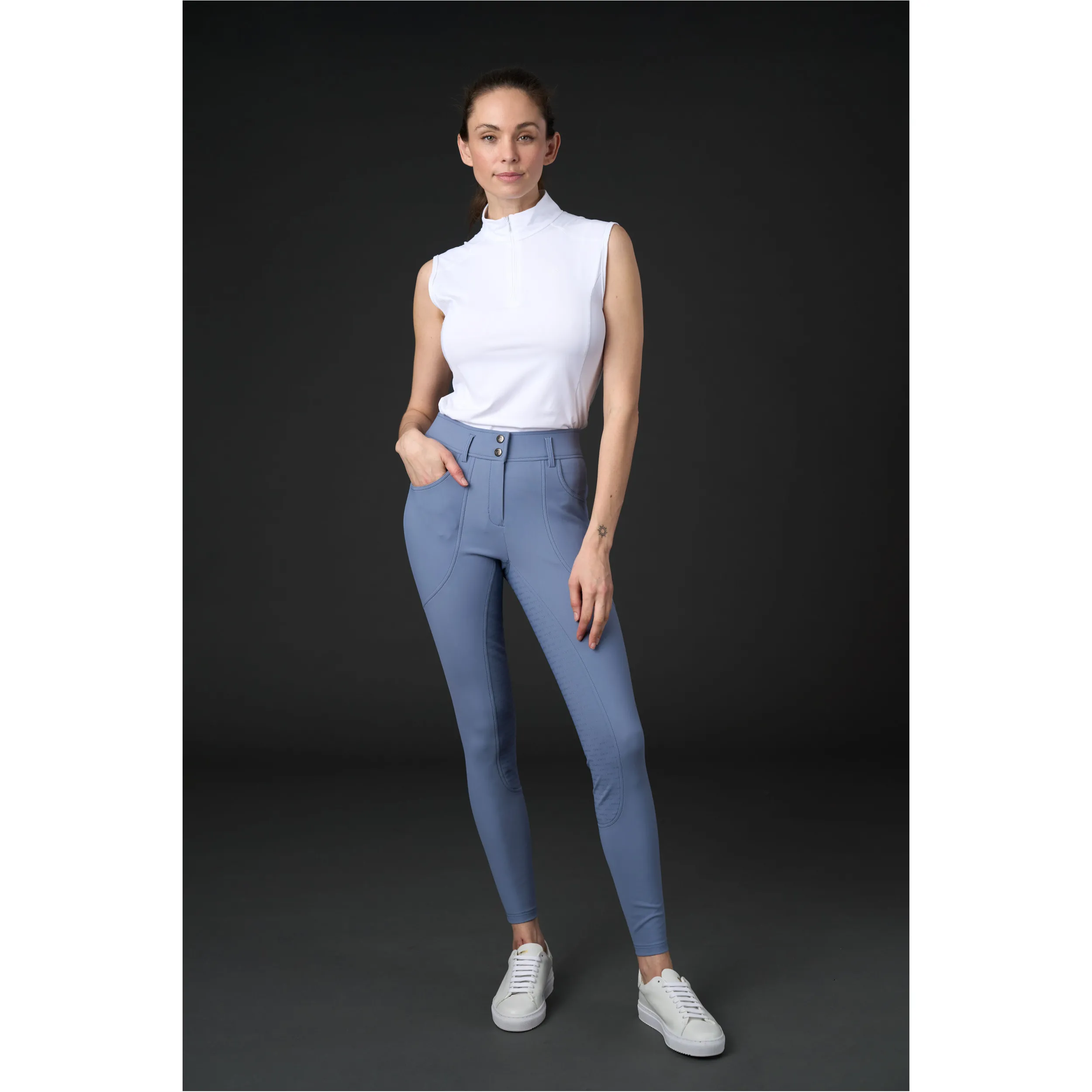 Damen Reithose Silikon Vollbesatz RIHANNA flint stone