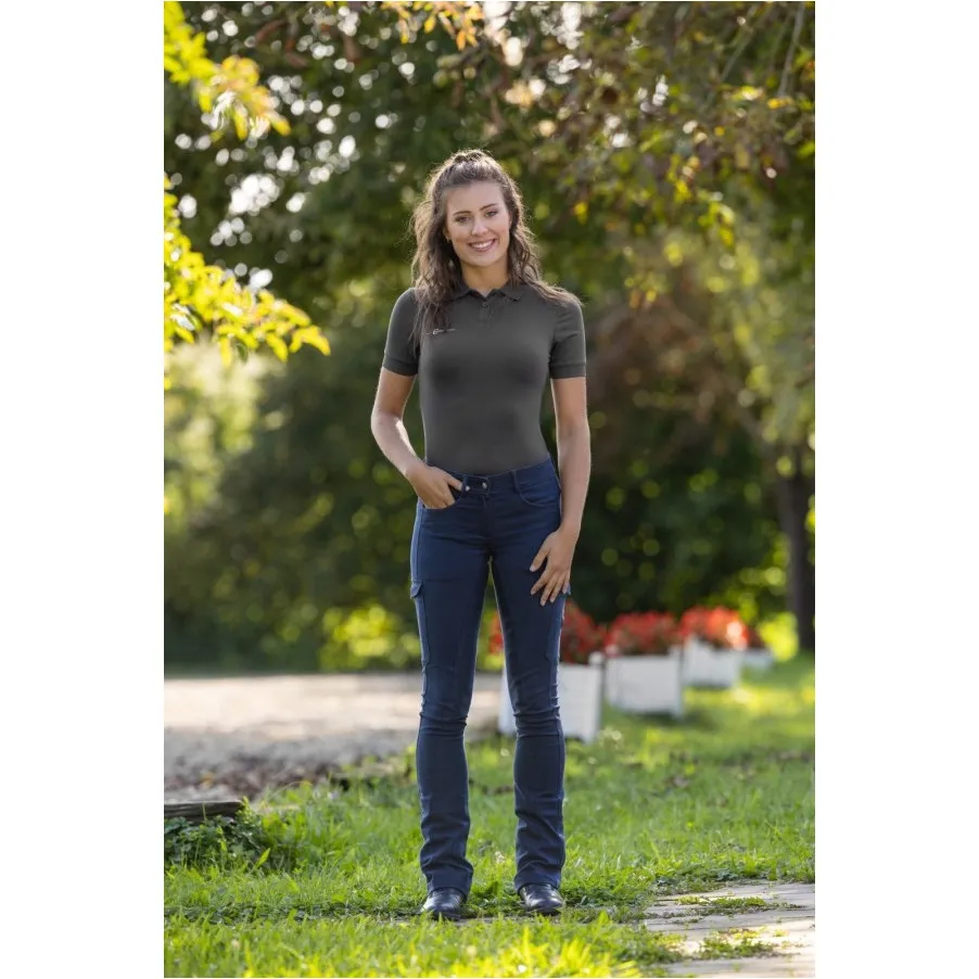 Damen Jodhpur Reithose Vollbesatz BASIC PLUS navy