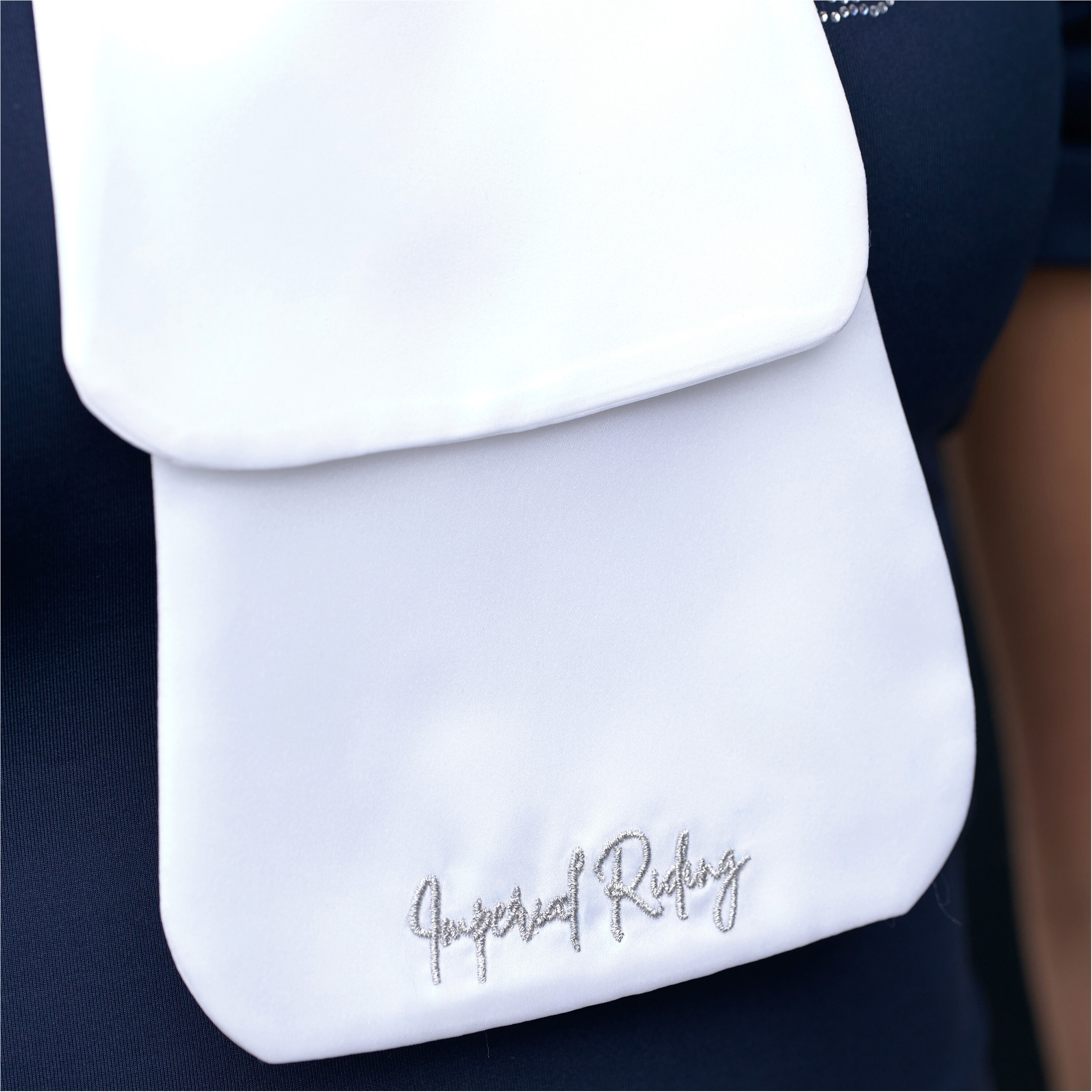 Damen Plastron mit Glitzerklettpatch IRHBasic weiß