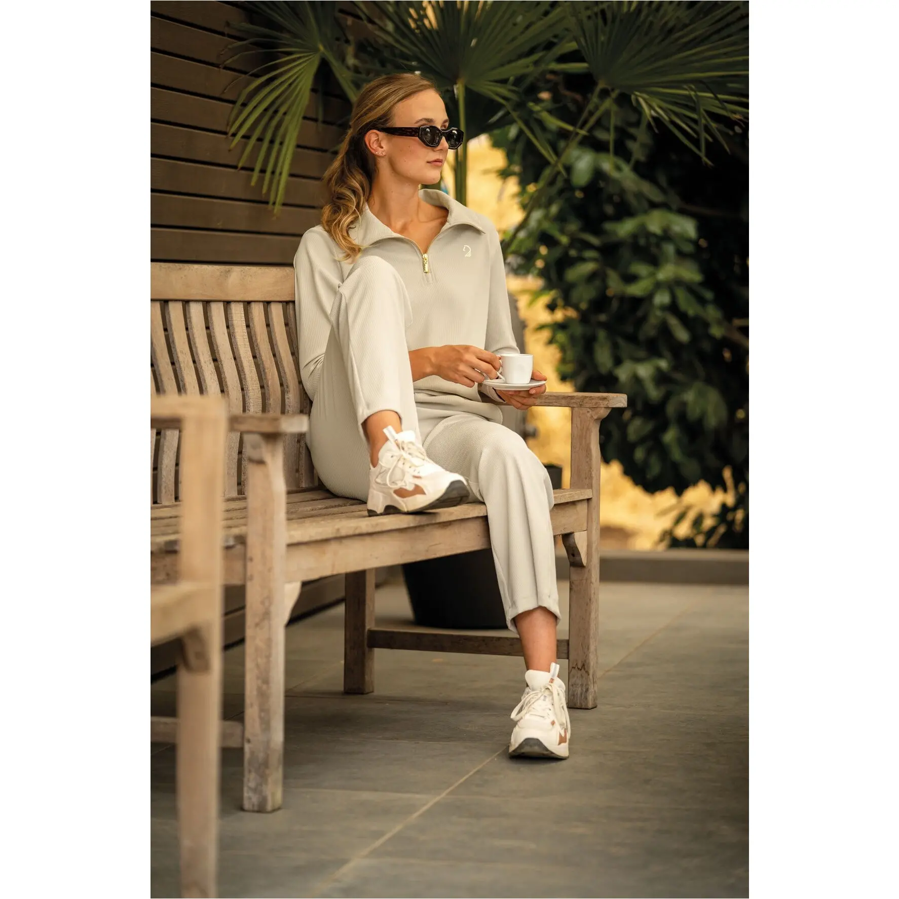 Damen Sweater LIMONE grau/beige