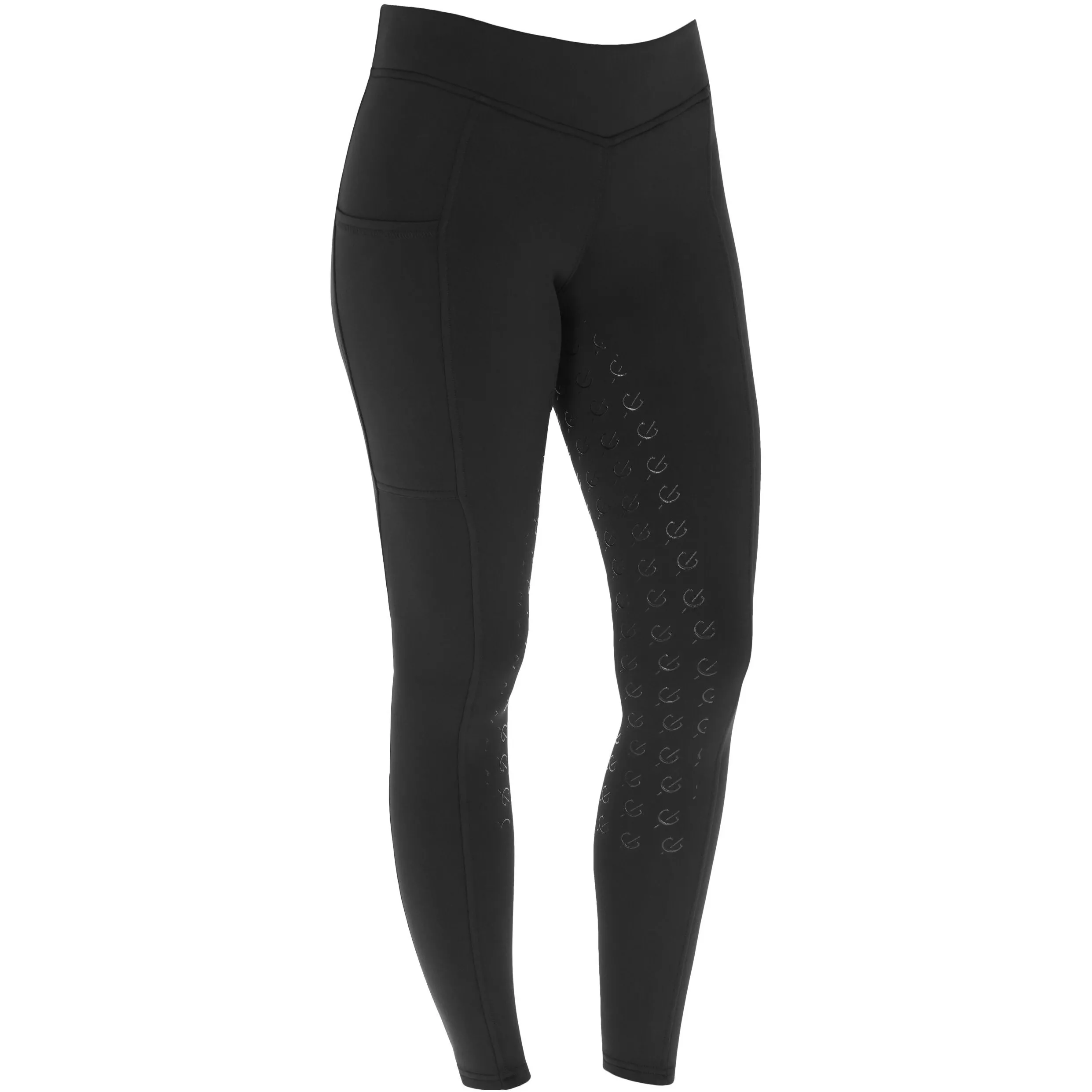 Kinder Reitleggings Silikon Vollbesatz CLASSIC STAR black
