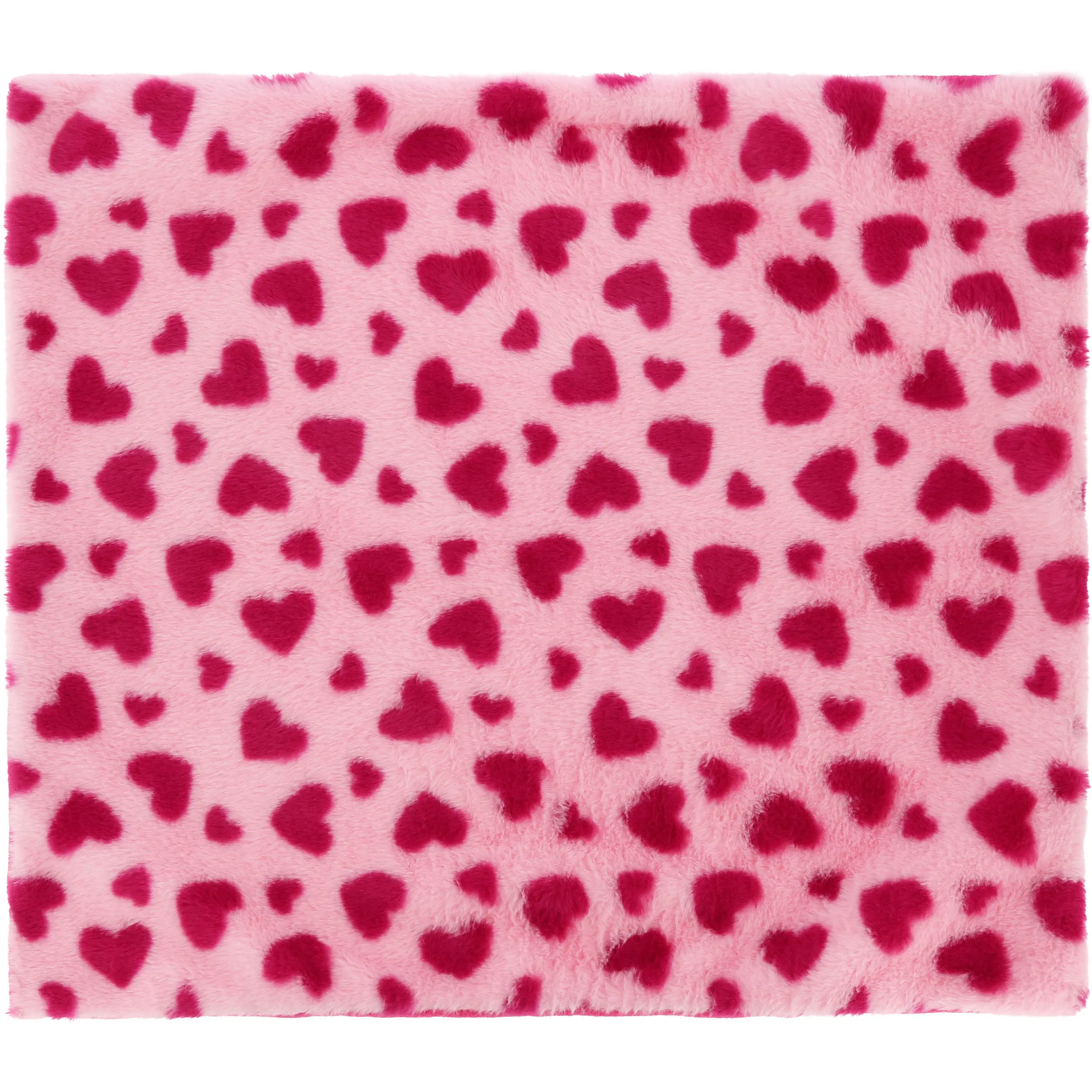 Glanztuch Je t’aime 2 Seiten rosa/fuchsia