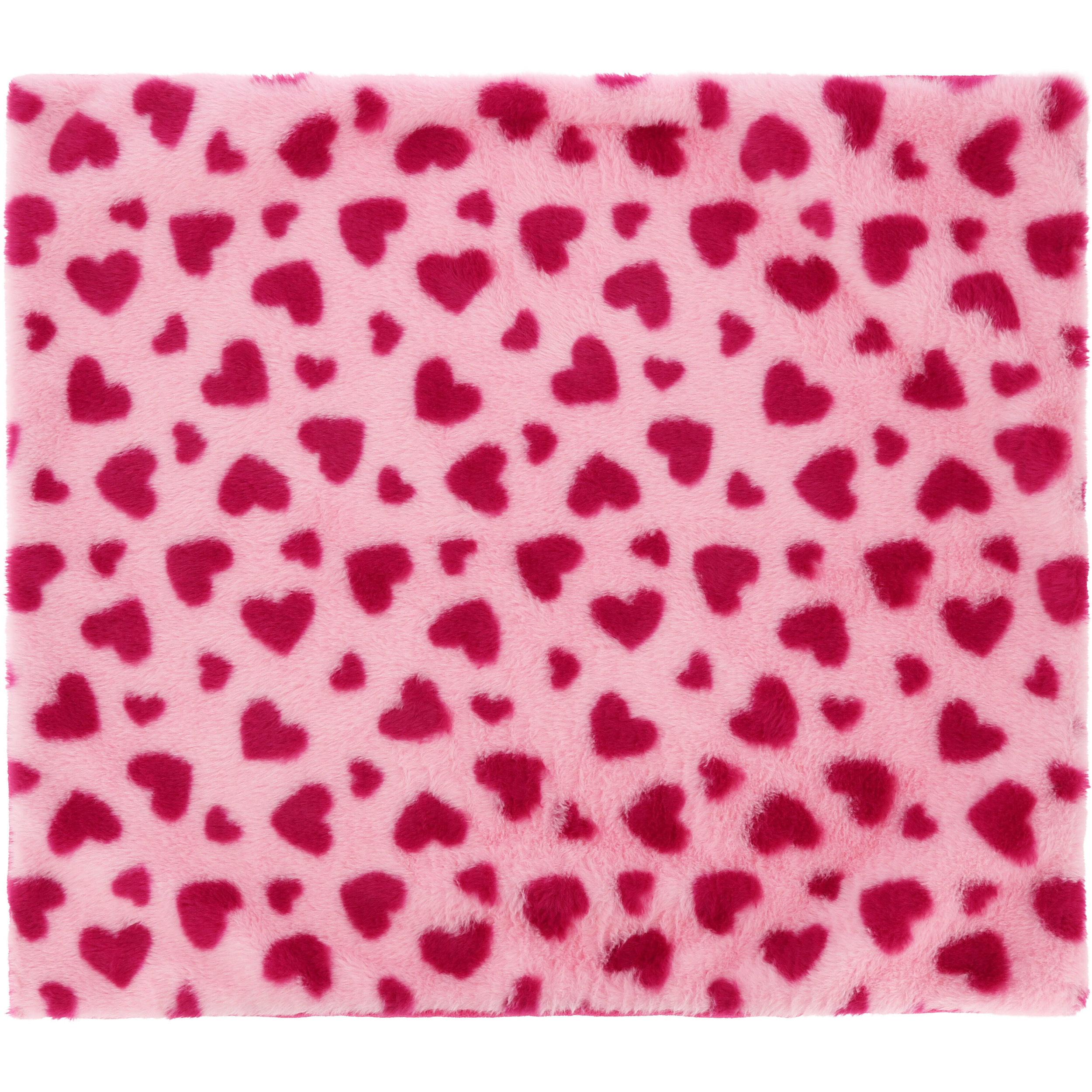 Glanztuch Je t’aime 2 Seiten rosa/fuchsia
