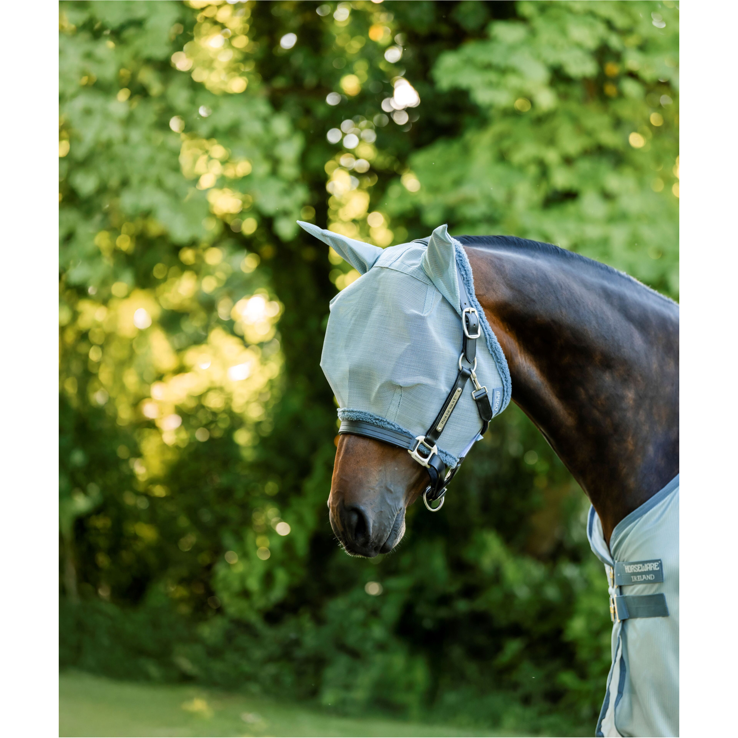 Fliegenmaske AMIGO Flymask heather blue/blue/silver