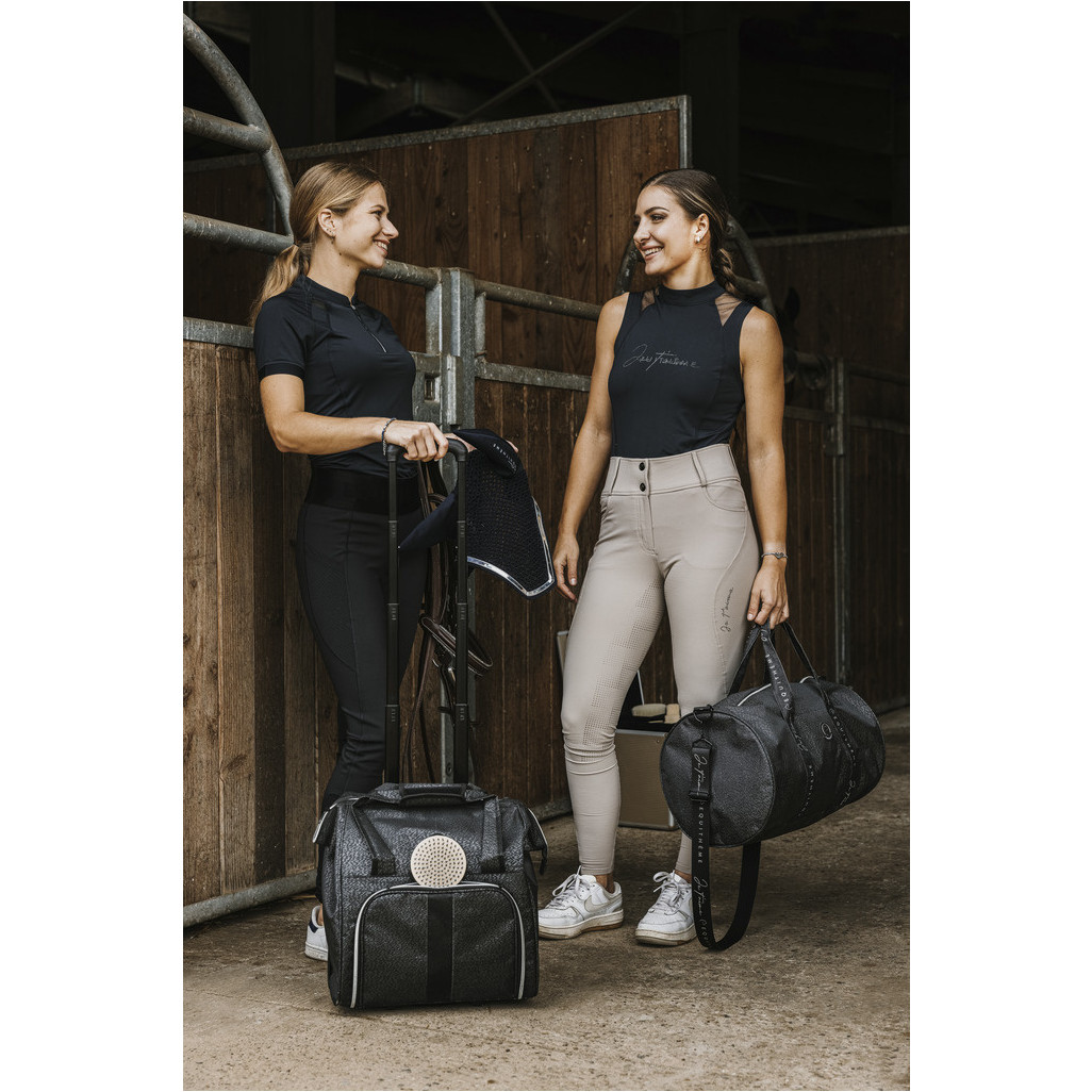 Putztasche mit Rollen schwarz