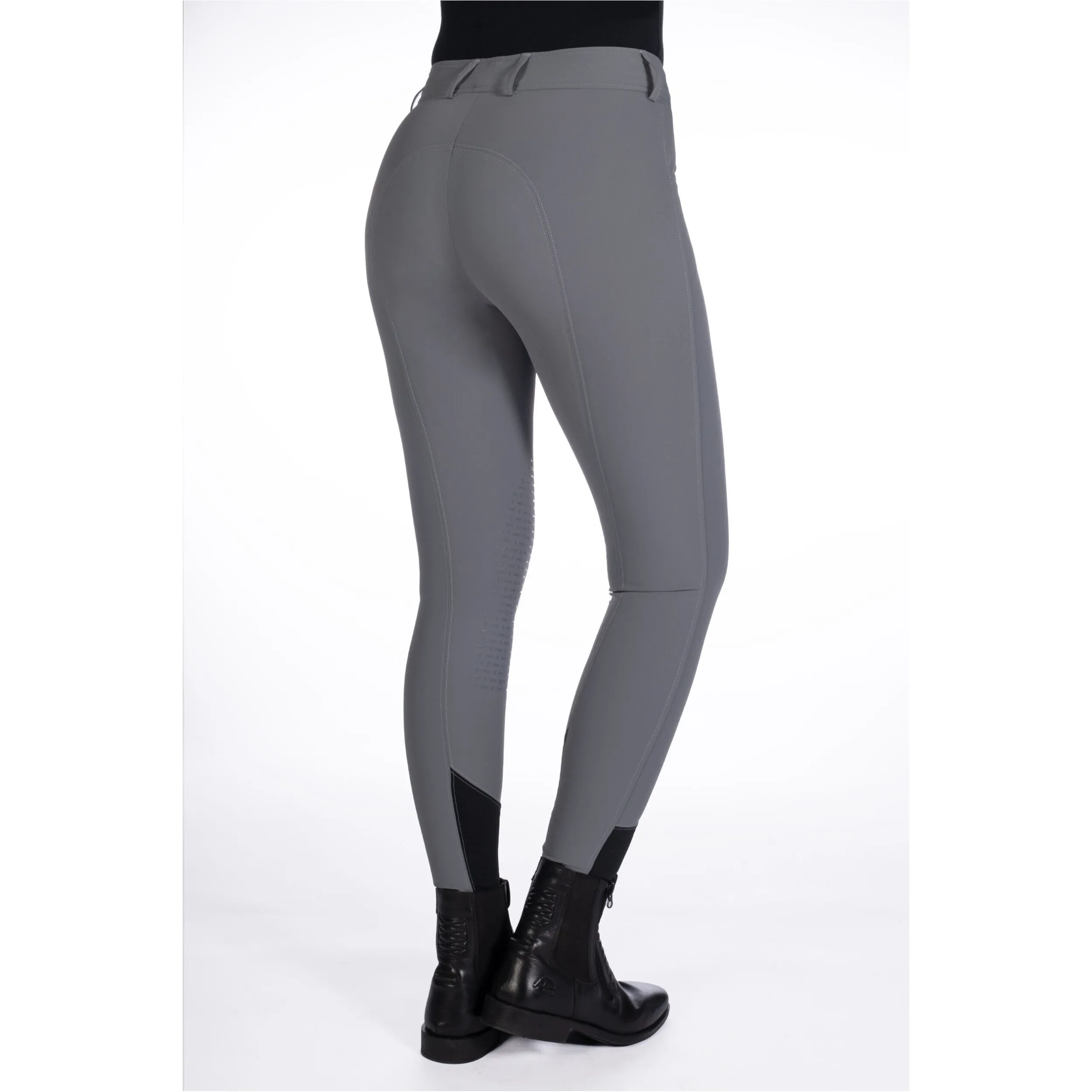 Damen Reithose Silikon Kniebesatz TAMPA grau