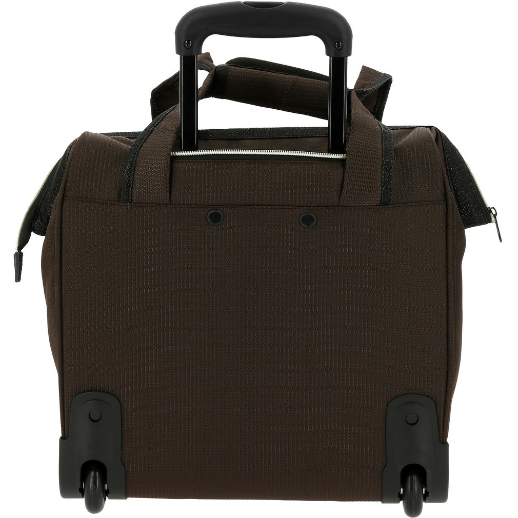 Putztasche mit Rollen braun