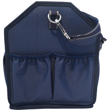 Putztasche faltbar marine/braun-beige