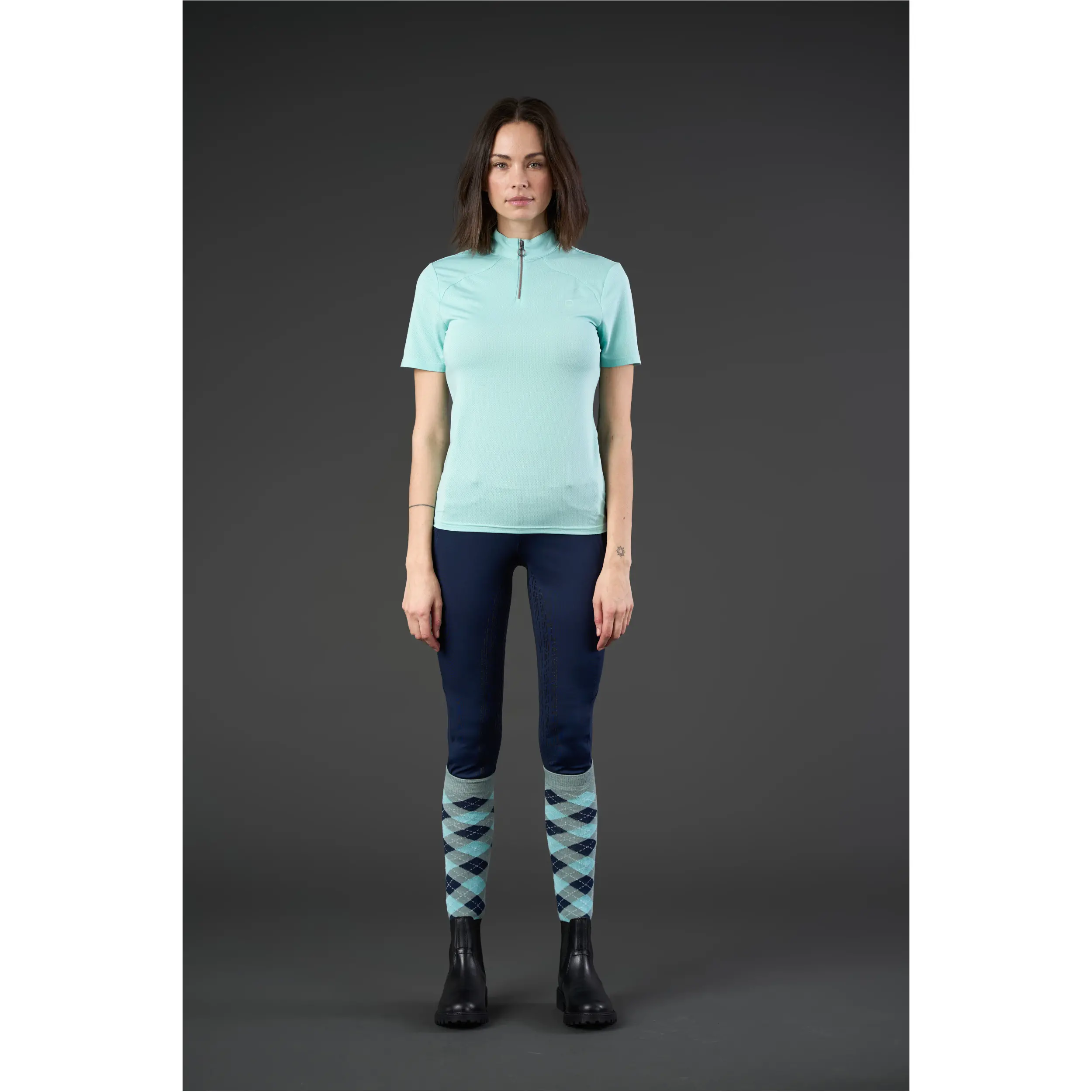 Damen Turniershirt Half-zip HASTY aqua haze