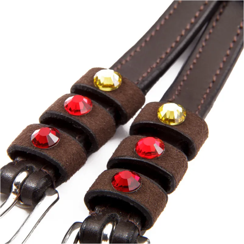 Sporenriemen SEASONS DREAMS braun/rot-gold 40,5cm