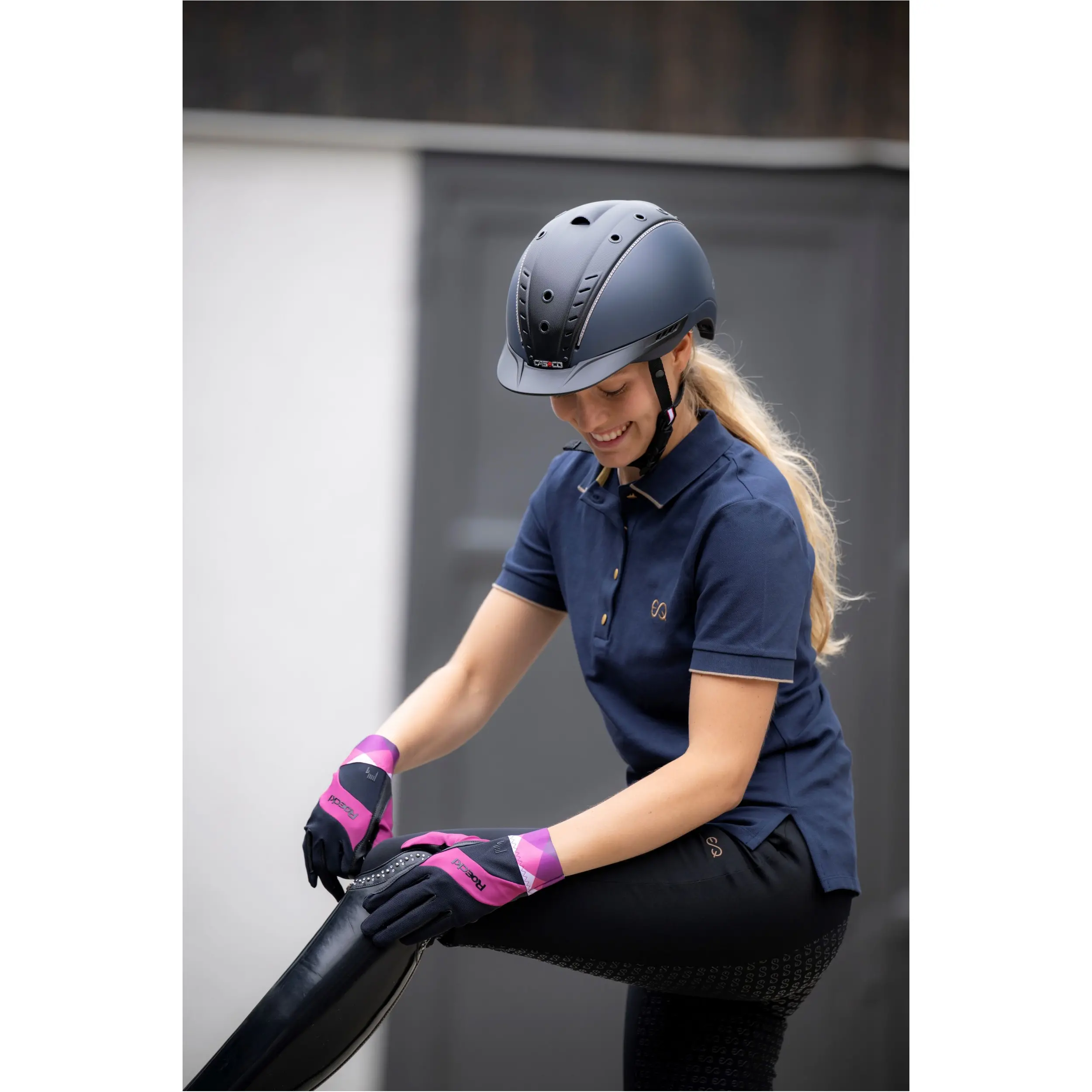 Reithandschuhe MARTINGAL black/posh pink