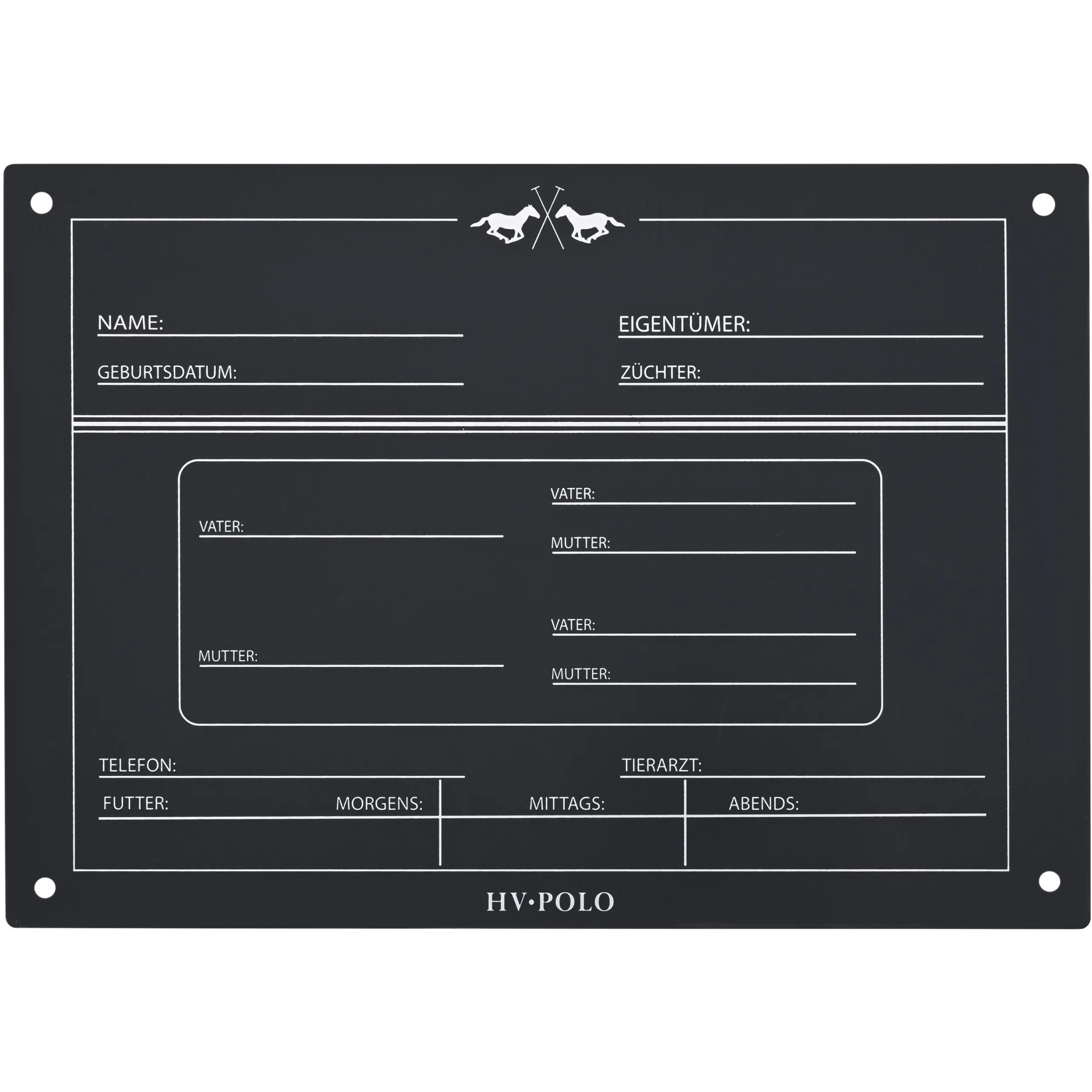 Boxenschild German HVPPolo schwarz