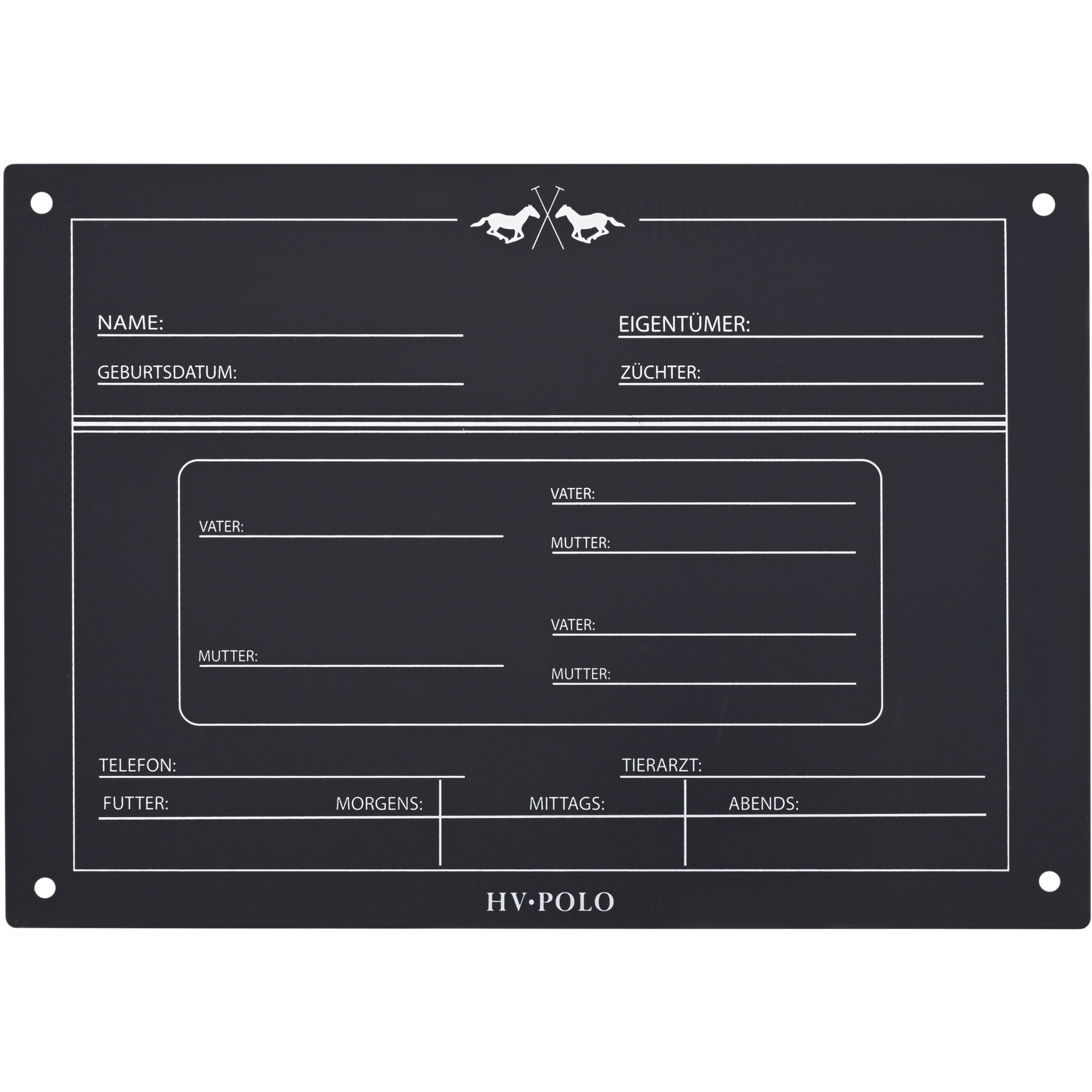 Boxenschild German HVPPolo schwarz