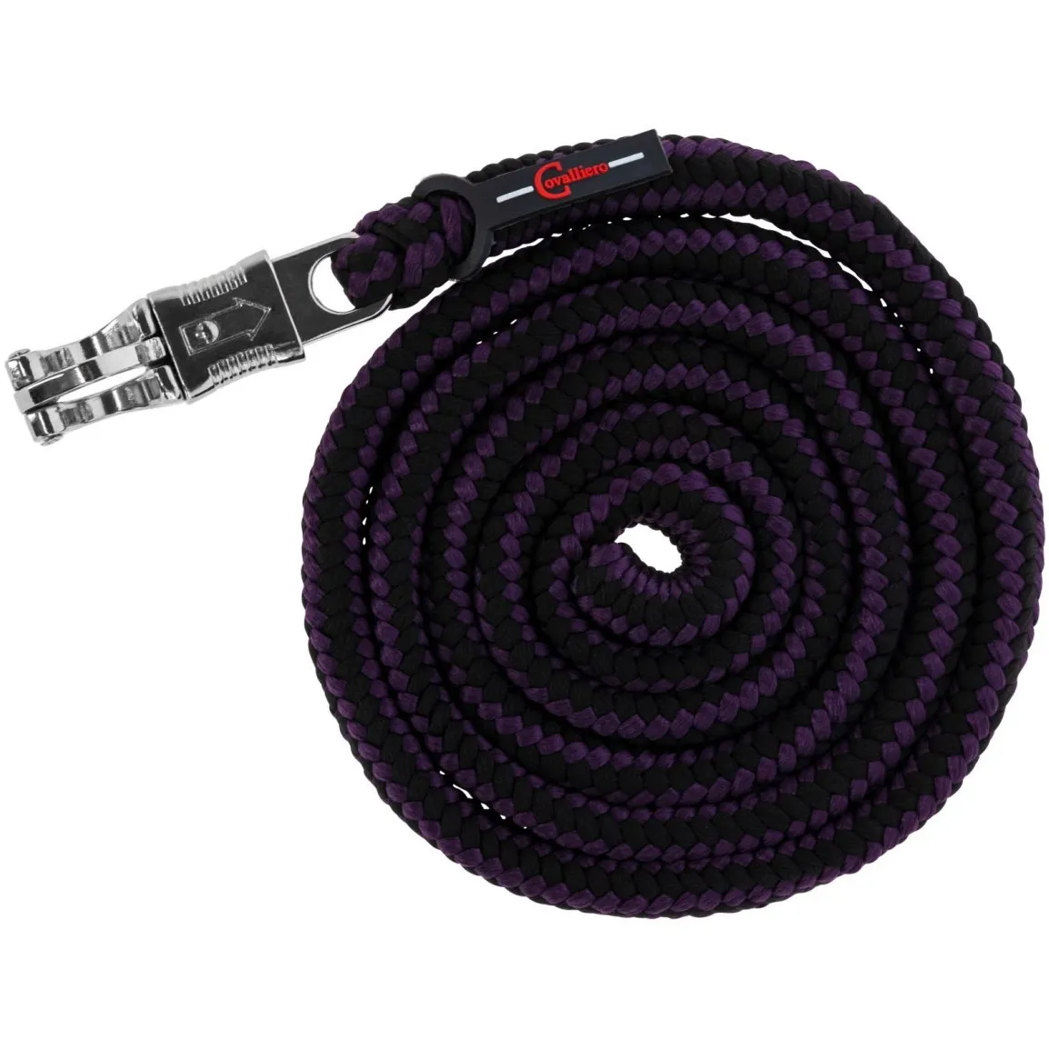 Führstrick mit Panikhaken HIPPO aubergine/anthrazit 200cm