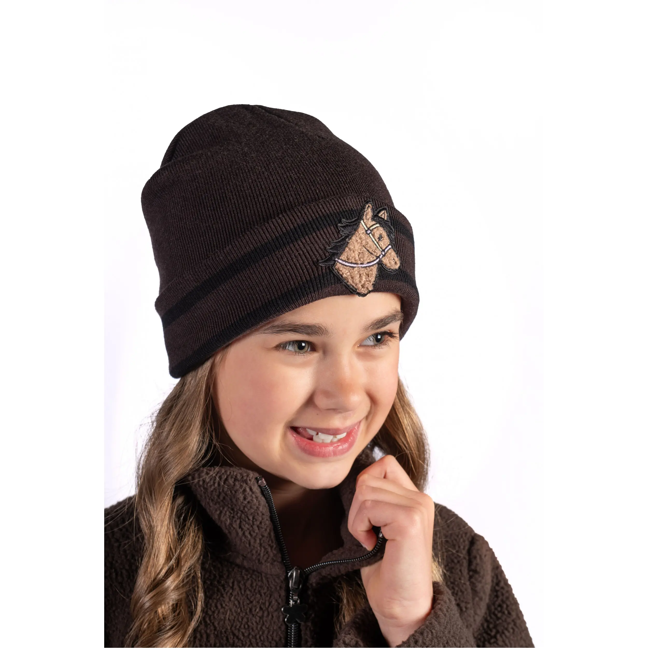 Winter Kinder Mütze MIA dunkelbraun