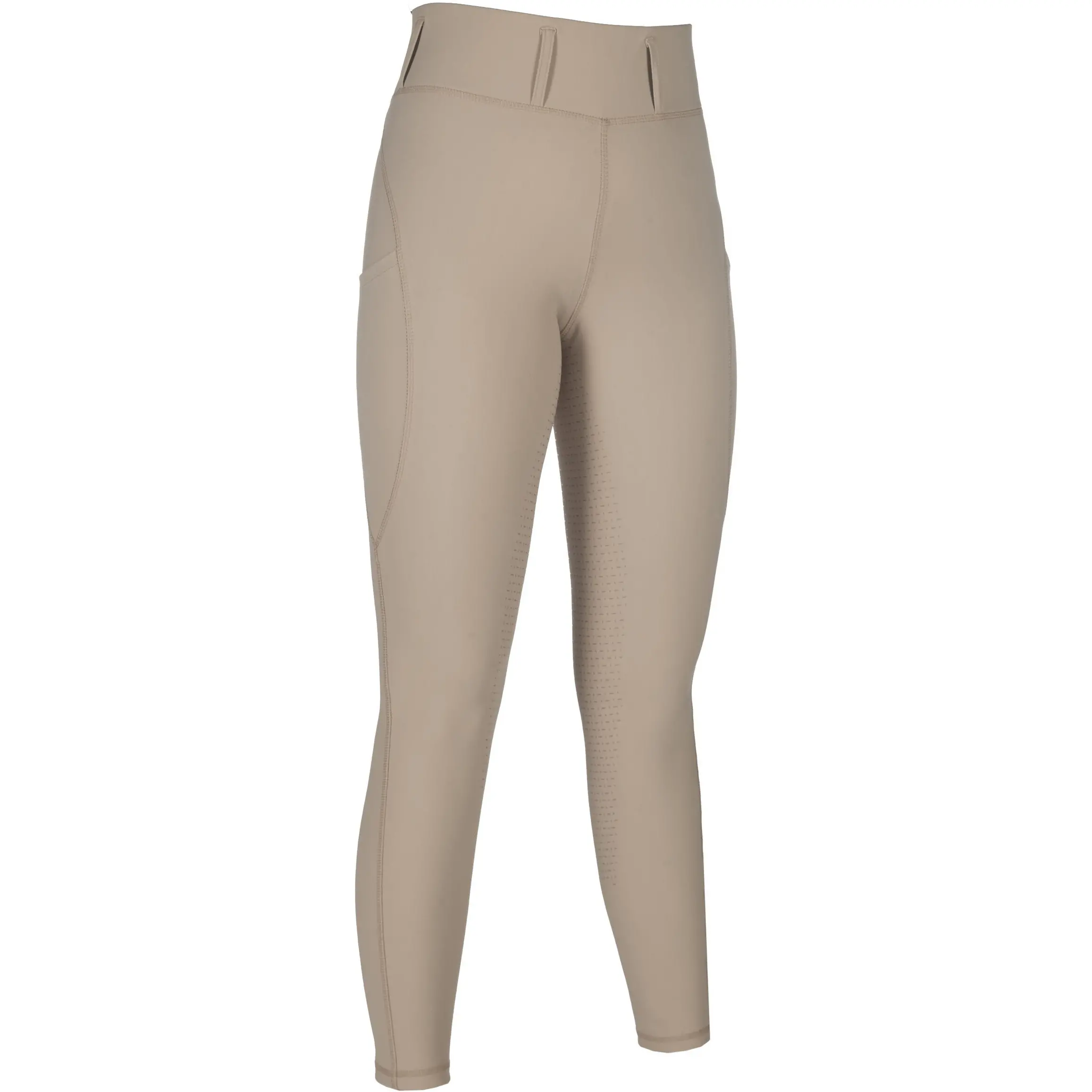 Damen Reitleggings Silikon Vollbesatz JIL HIGH WAIST beige