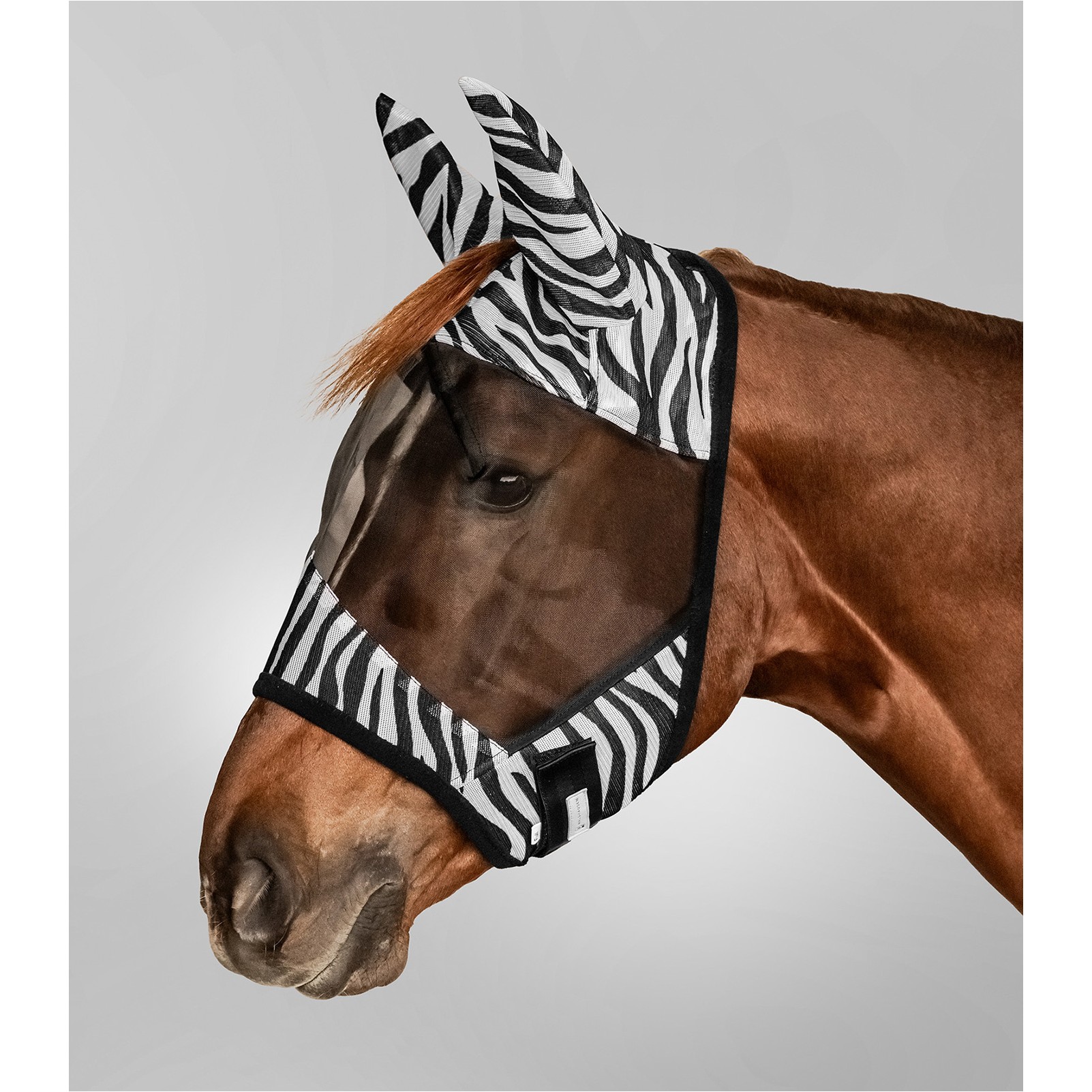 Fliegenmaske ZEBRA schwarz/weiß