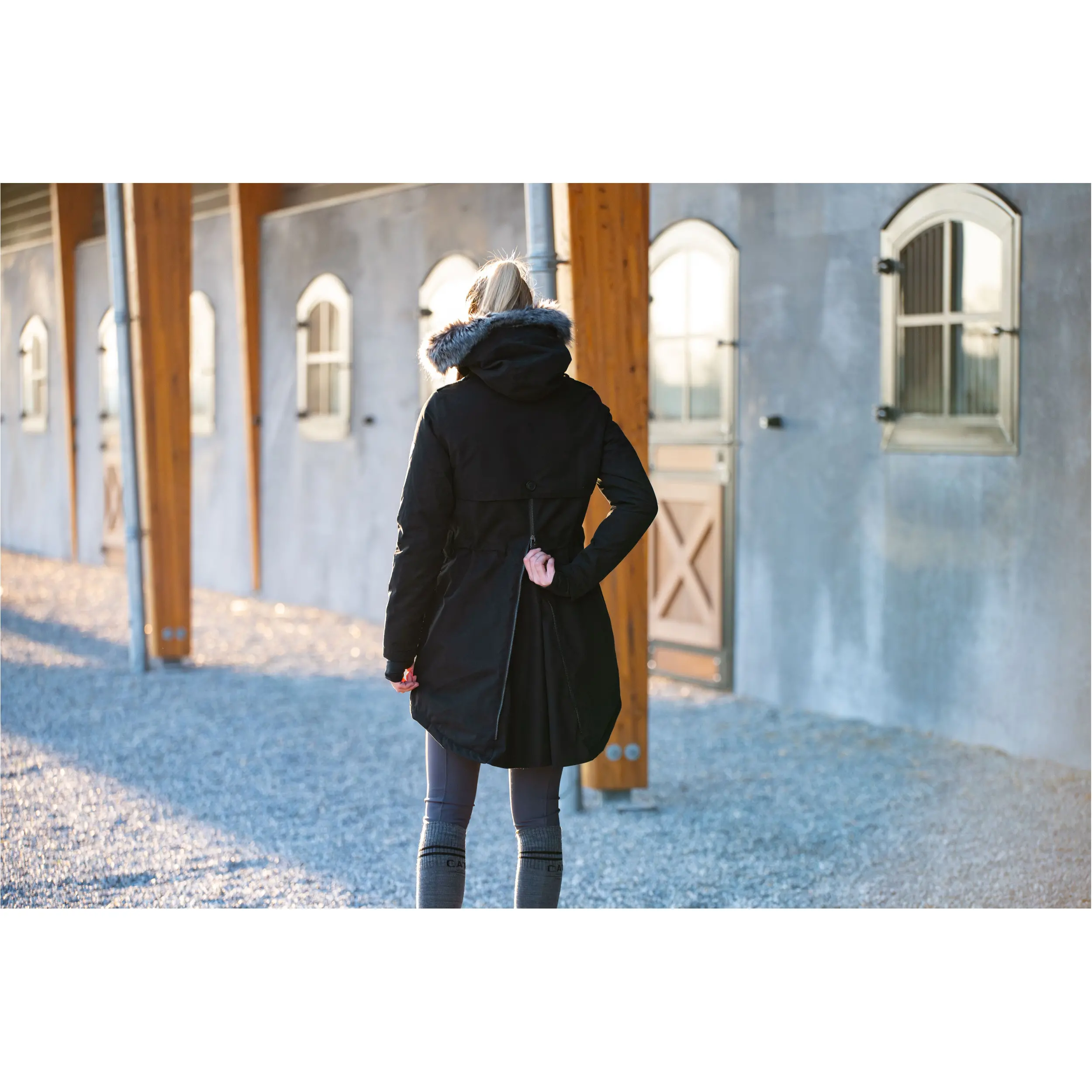 Damen Winterreitmantel AMY schwarz