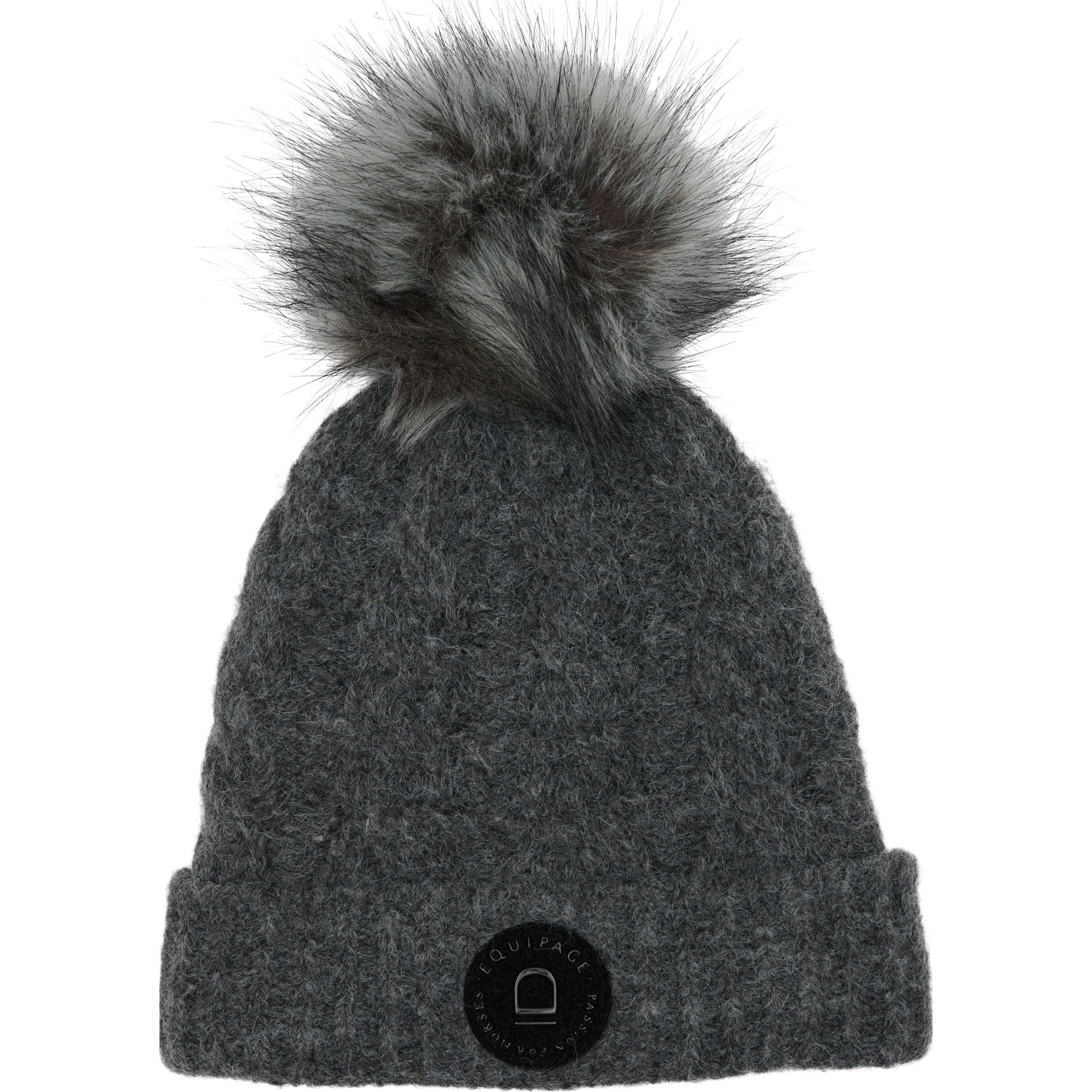 Winter Damen Strickmütze mit Pelz VASILI asphalt Winter Damen Strickmütze mit Pelz VASILI asphalt