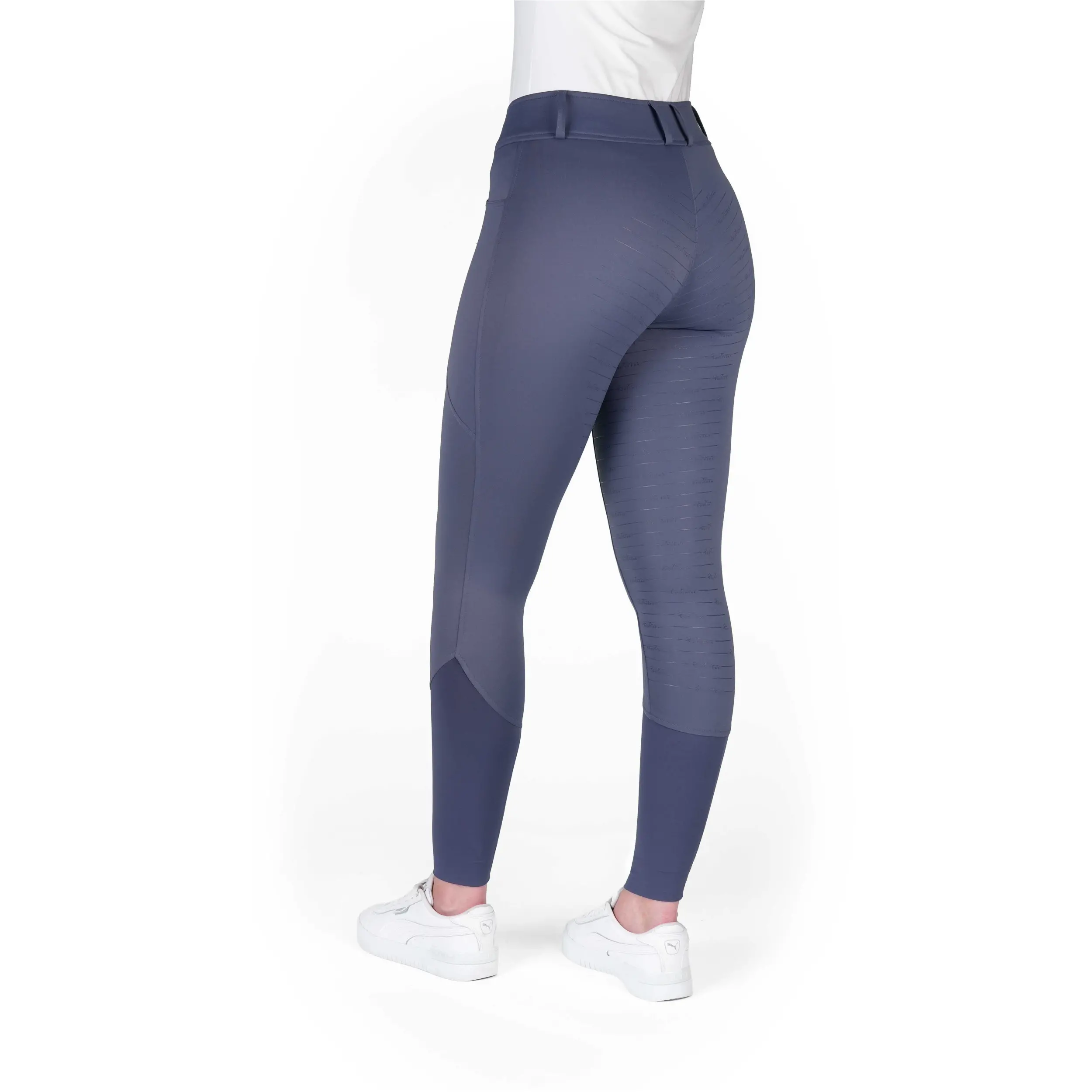 Kinder Reithose Silikon Vollbesatz Je t’aime ELSA blau/grau