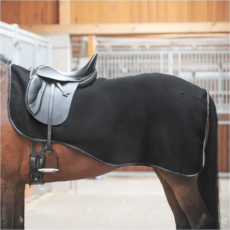 Fleece-Ausreitdecke schwarz