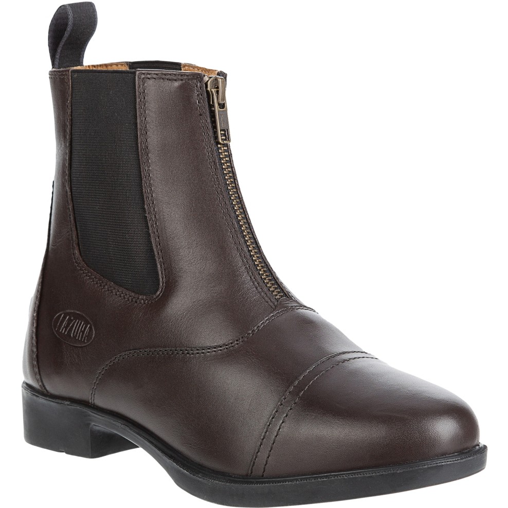 Reitstiefeletten CLASSIC Frontzip Echtleder braun