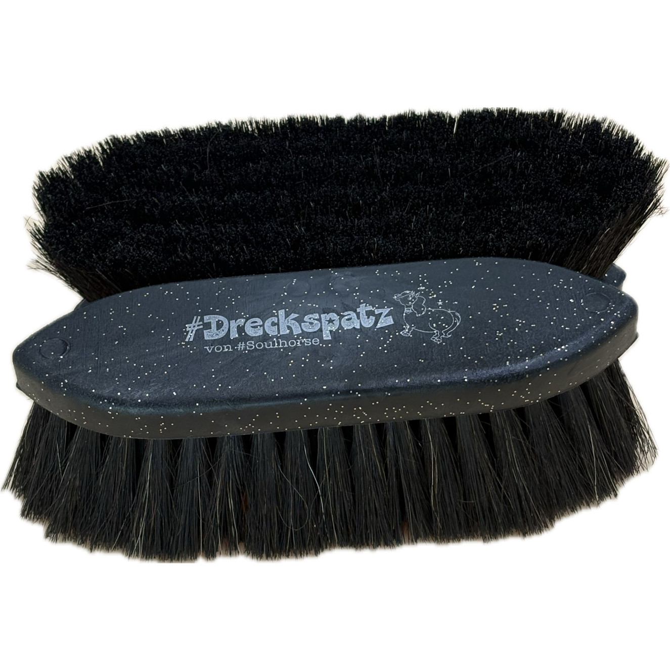 Mähnenbürste SOULHORSE DRECKSPATZ GLITZER NOIR schwarz klein