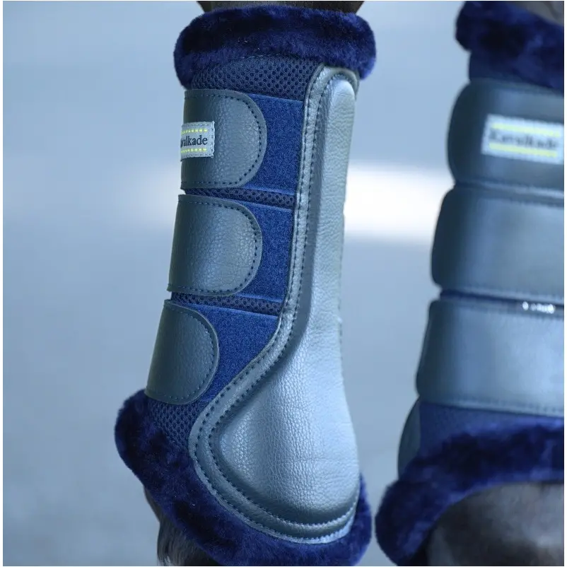 Gamaschen mit Kunstfell ANATOMIC MESH blau