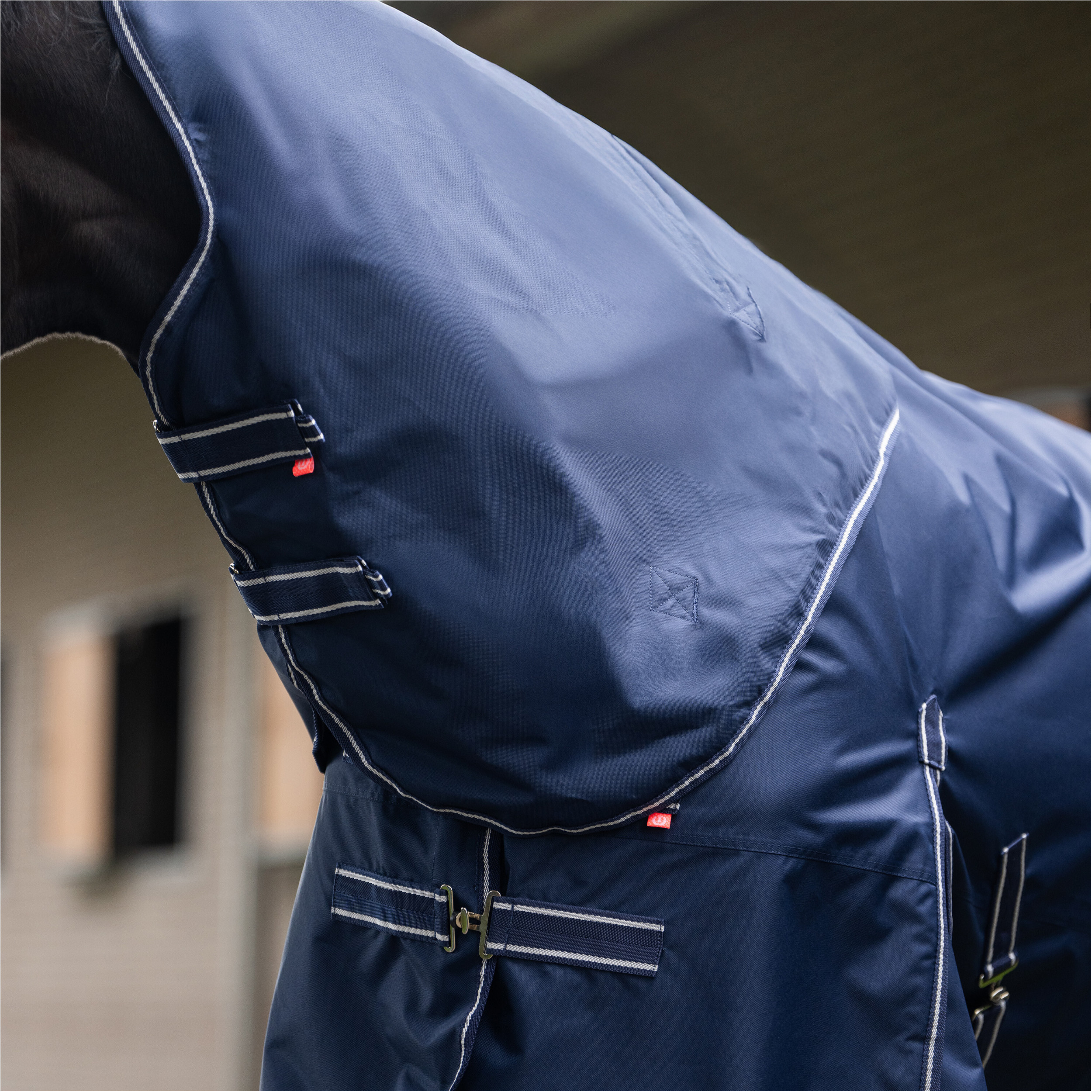 Outdoordecke mit Halsteil (abnehmbar) Polarfleecefutter IRHBasic navy