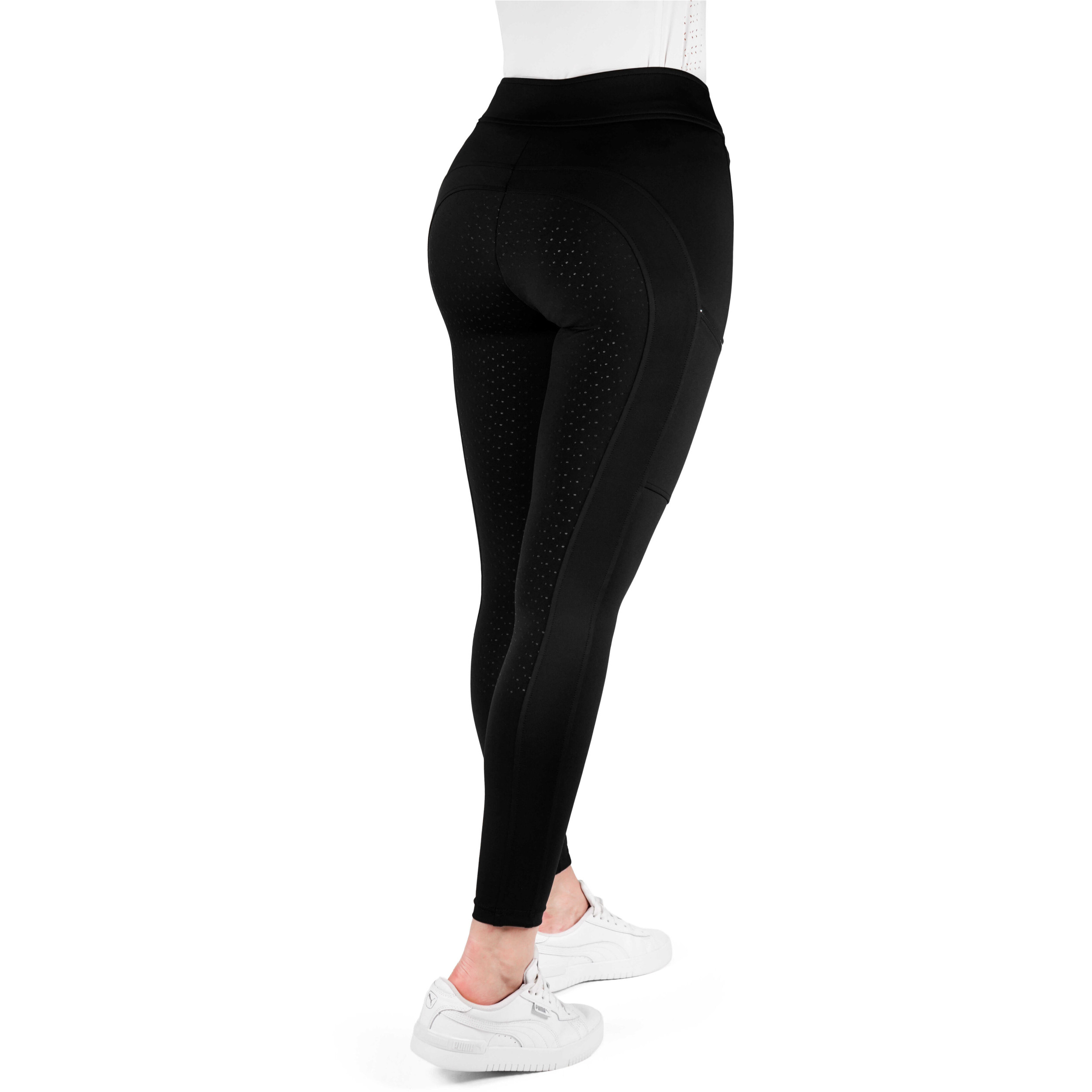 Damen Reitleggings Silikon Vollbesatz EK-BIRDY schwarz