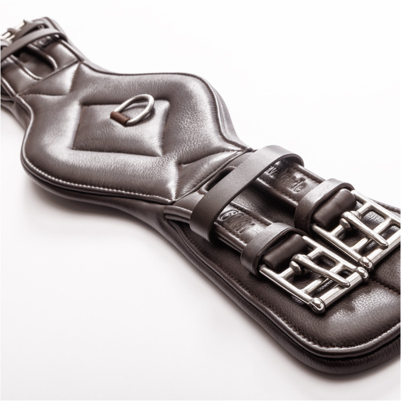 Lederkurzgurt ohne Elast COMFORT Softleder braun