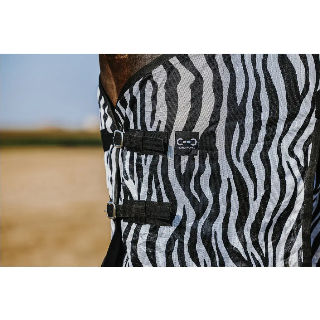 Fliegendecke Zebra BELLY MESH schwarz/weiß