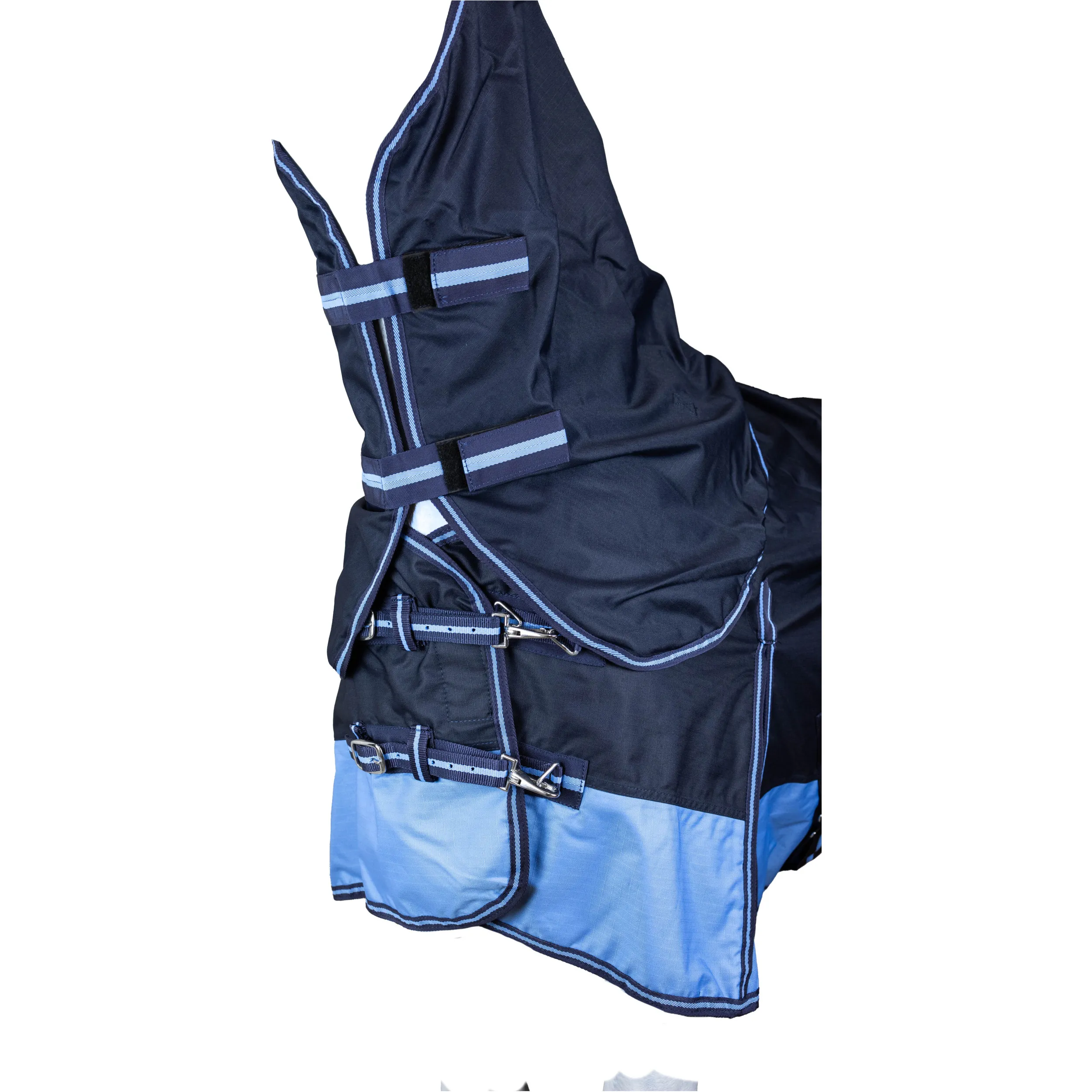 Winterdecke Full Neck 100g Füllung 600D BASICLINE blau/babyblau