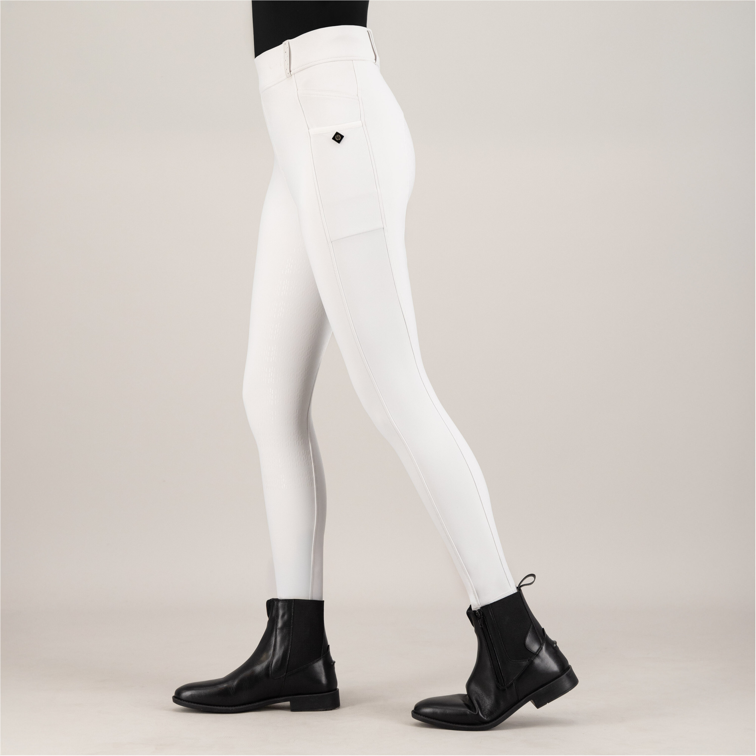 Damen Turnierreitleggings Silikon Vollbesatz IRHTamara weiß