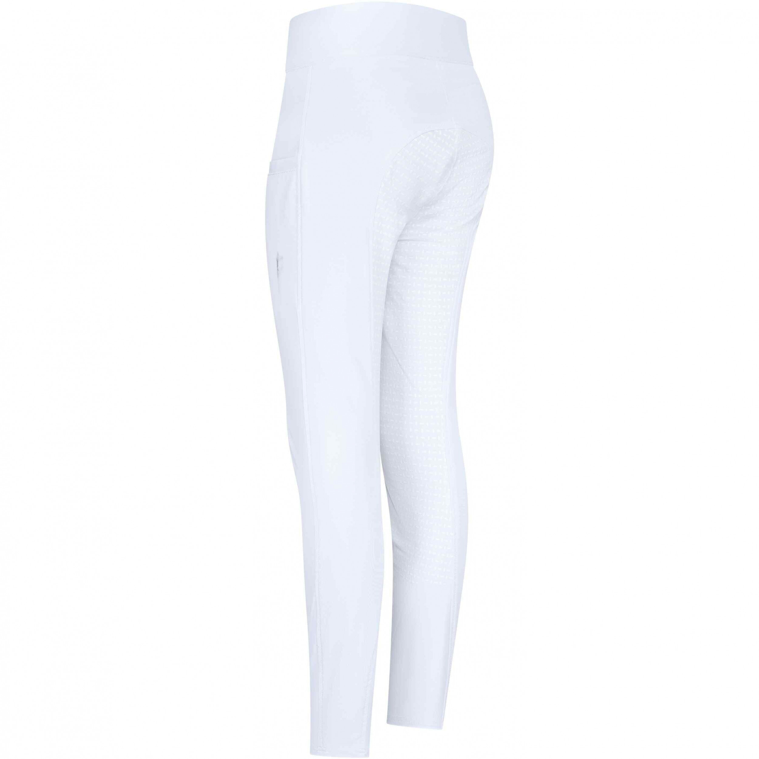 Kinder Reitleggings Silikon Vollbesatz HVPLotte weiß