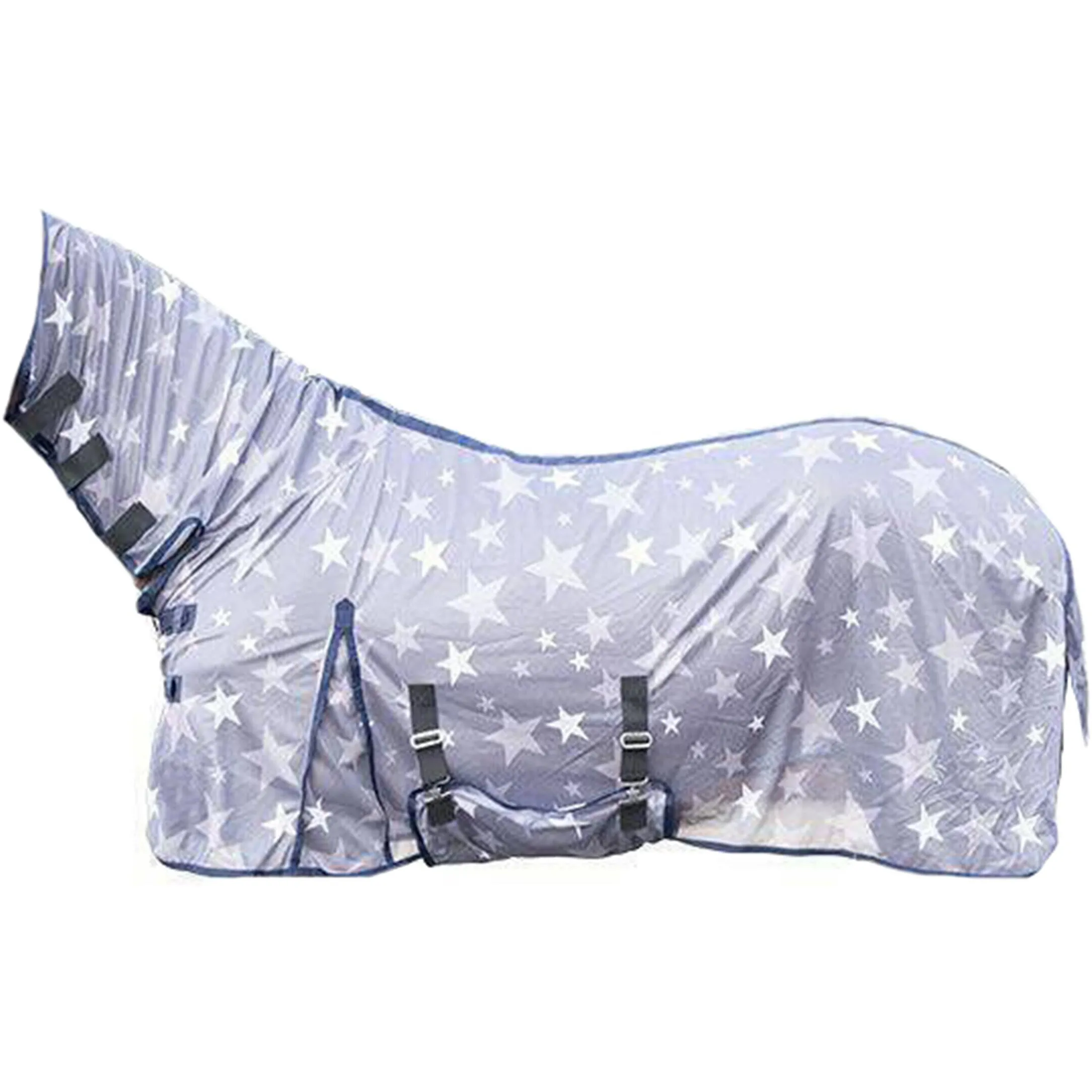 Fliegendecke STARS COMBO grau/weiß